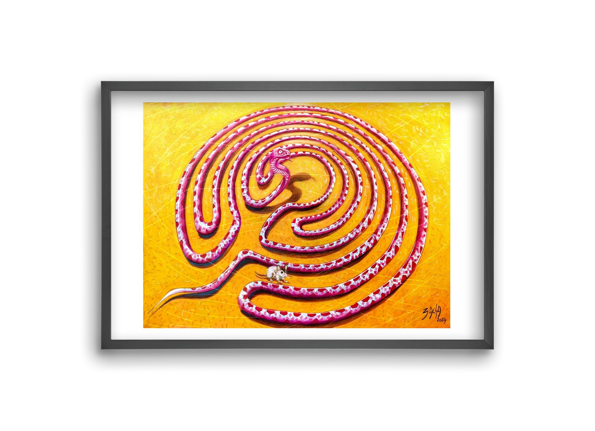 tévút, 30x20 cm (30x20 cm), Fekete keret