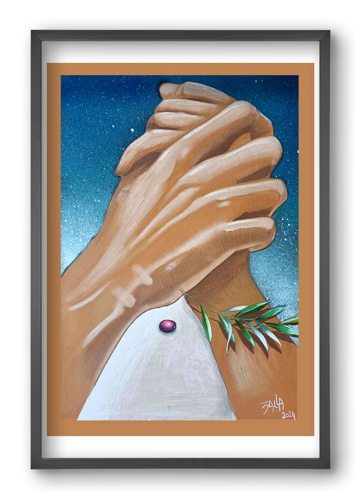 peace, 40x60 cm (40x60 cm), Fekete keret