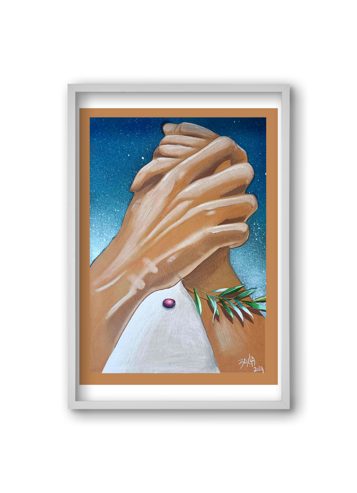 peace, 20x30 cm (20x30 cm), Fehér keret