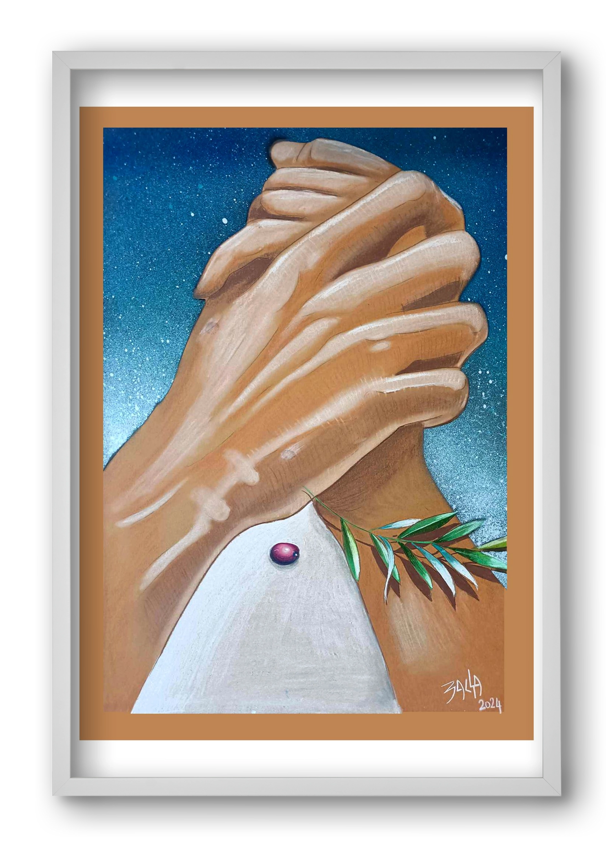 peace, 40x60 cm (40x60 cm), Fehér keret
