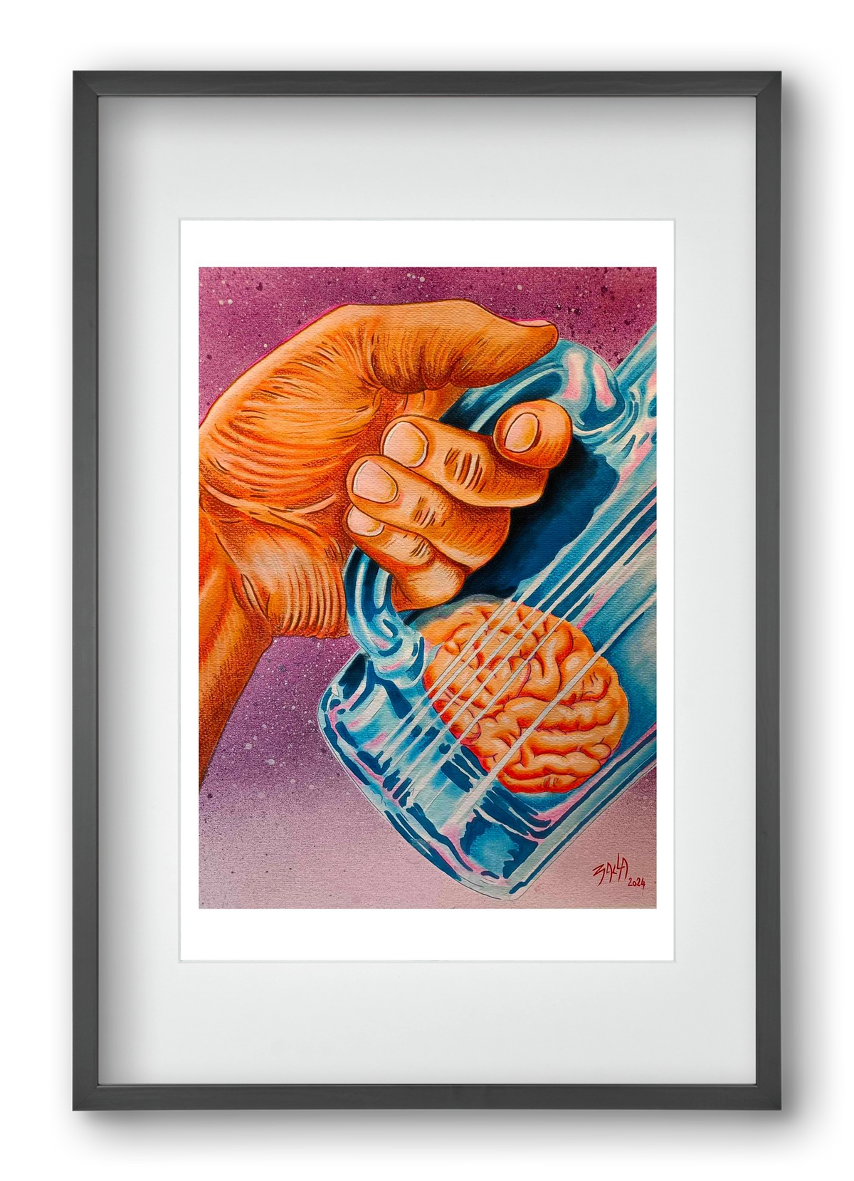 beer, 40x60 cm (30x45 cm), Fekete keret, paszpartuval