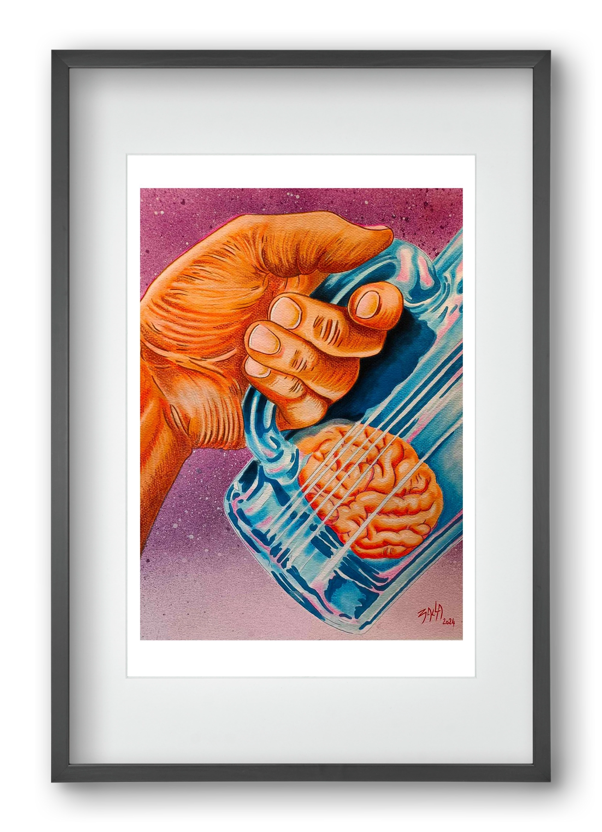 beer, 40x60 cm (30x45 cm), Fekete keret, paszpartuval