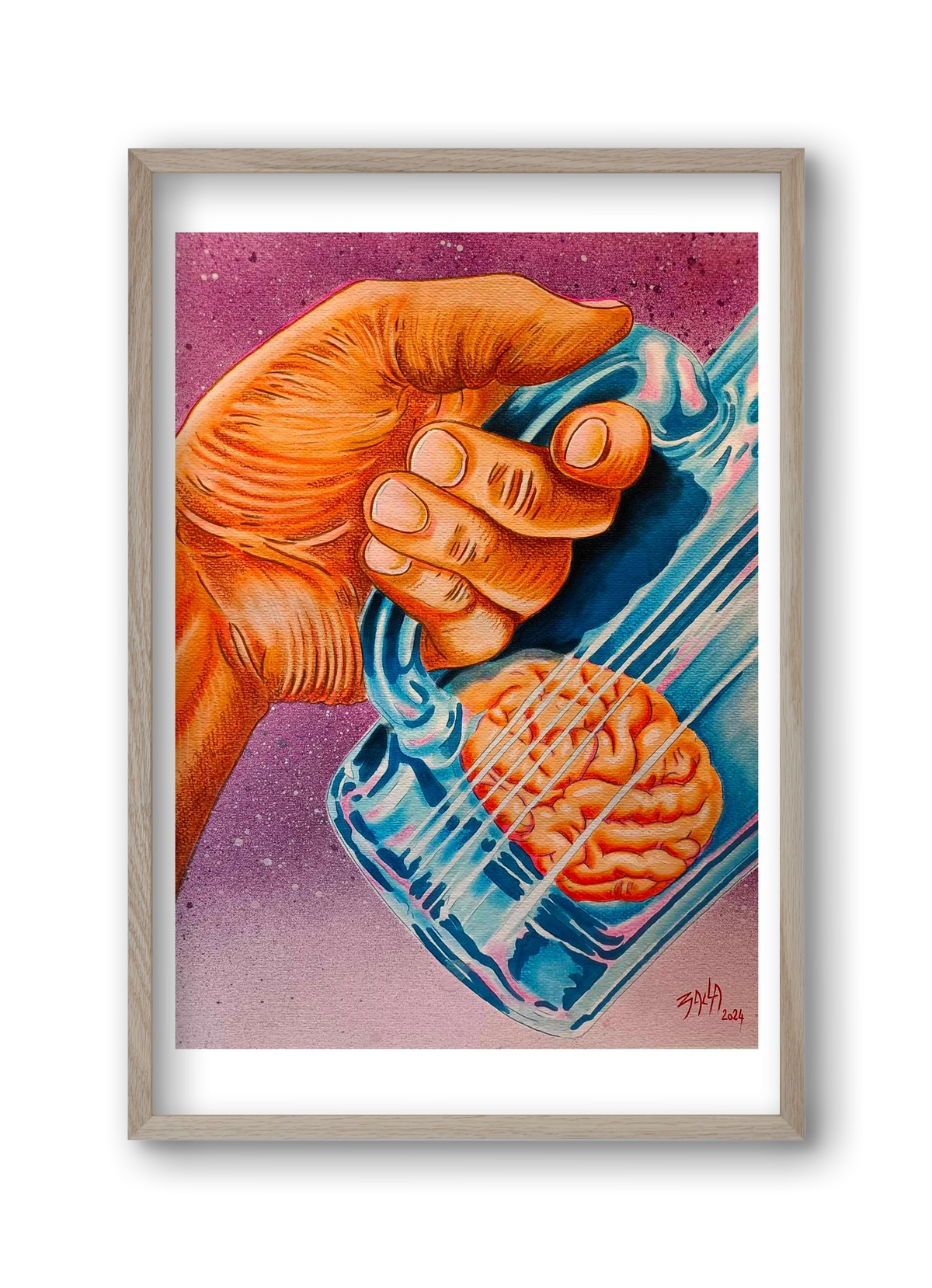 beer, 30x45 cm (30x45 cm), Tölgy keret