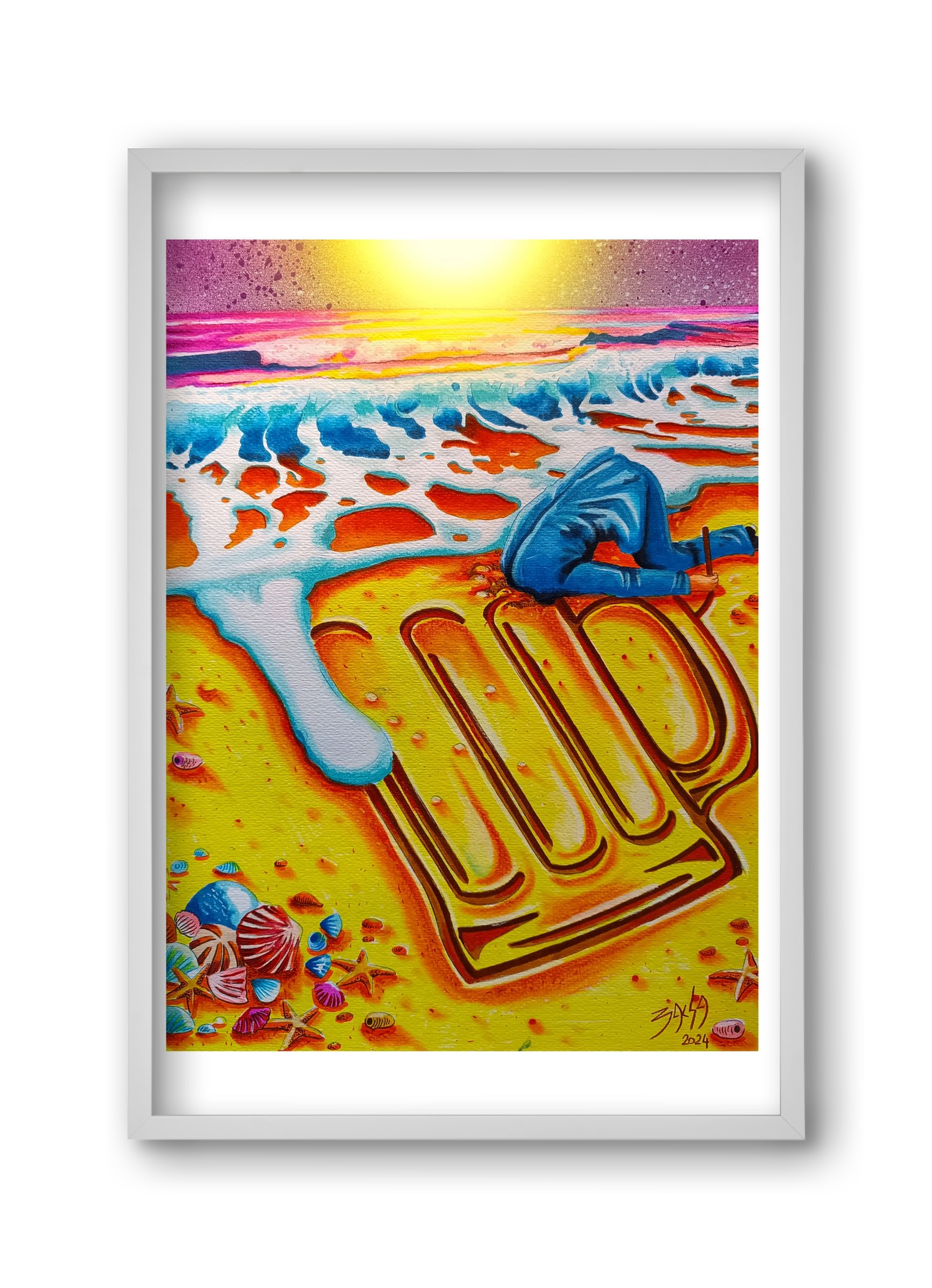beer II., 30x45 cm (30x45 cm), Fehér keret