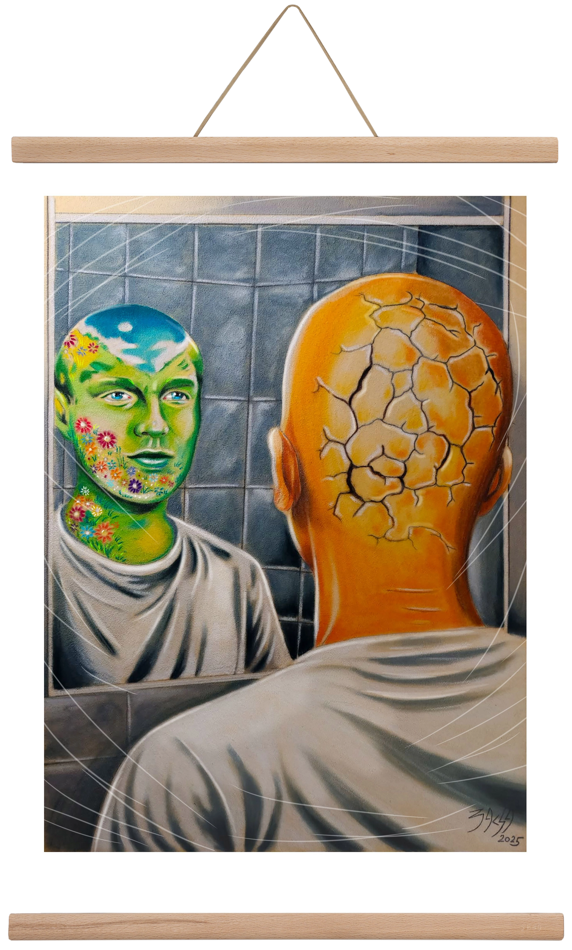 mirror, 40x60 cm (40x60 cm), Tölgy akasztó