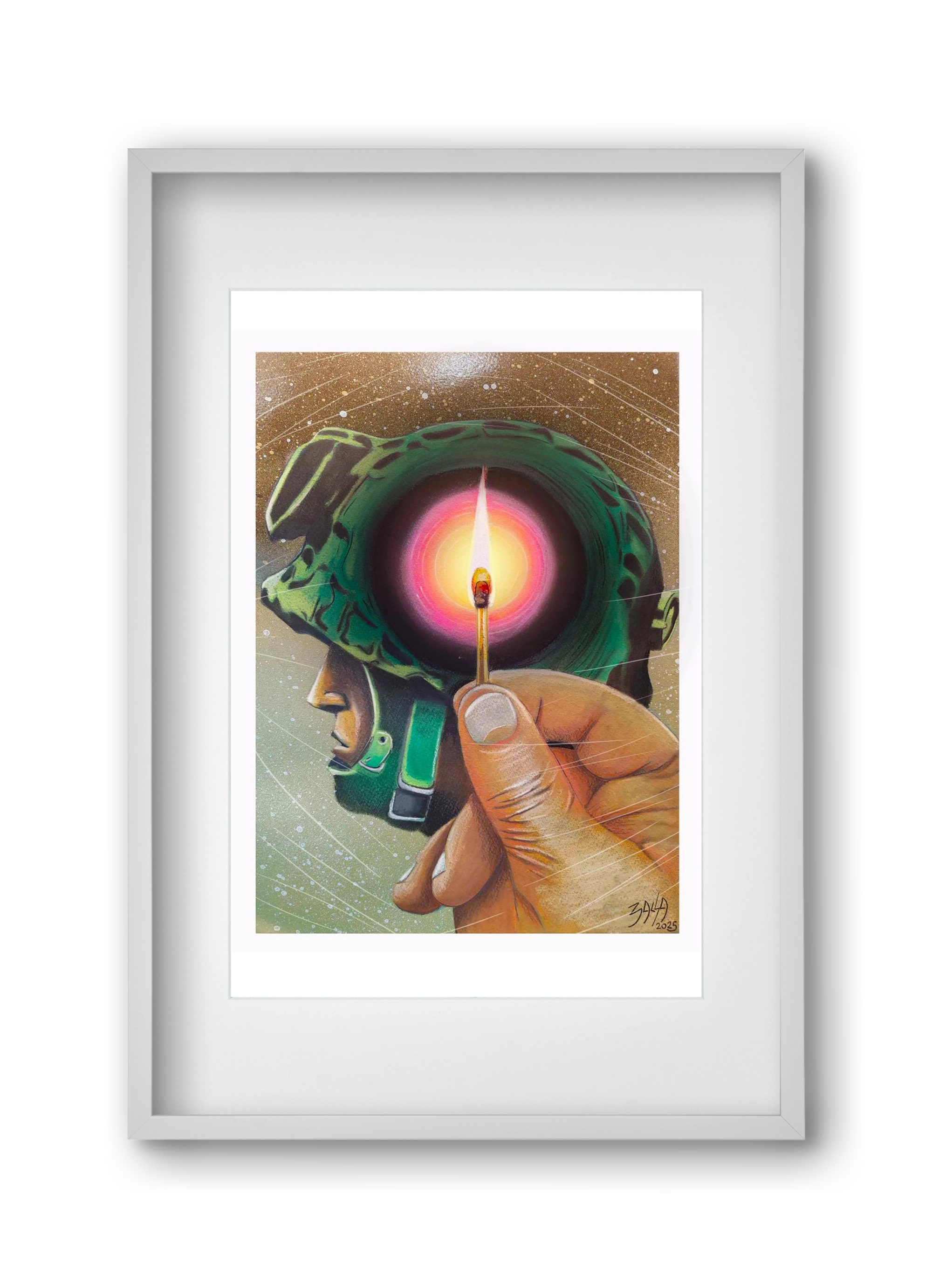 fény, 30x45 cm (20x30 cm), Fehér keret, paszpartuval