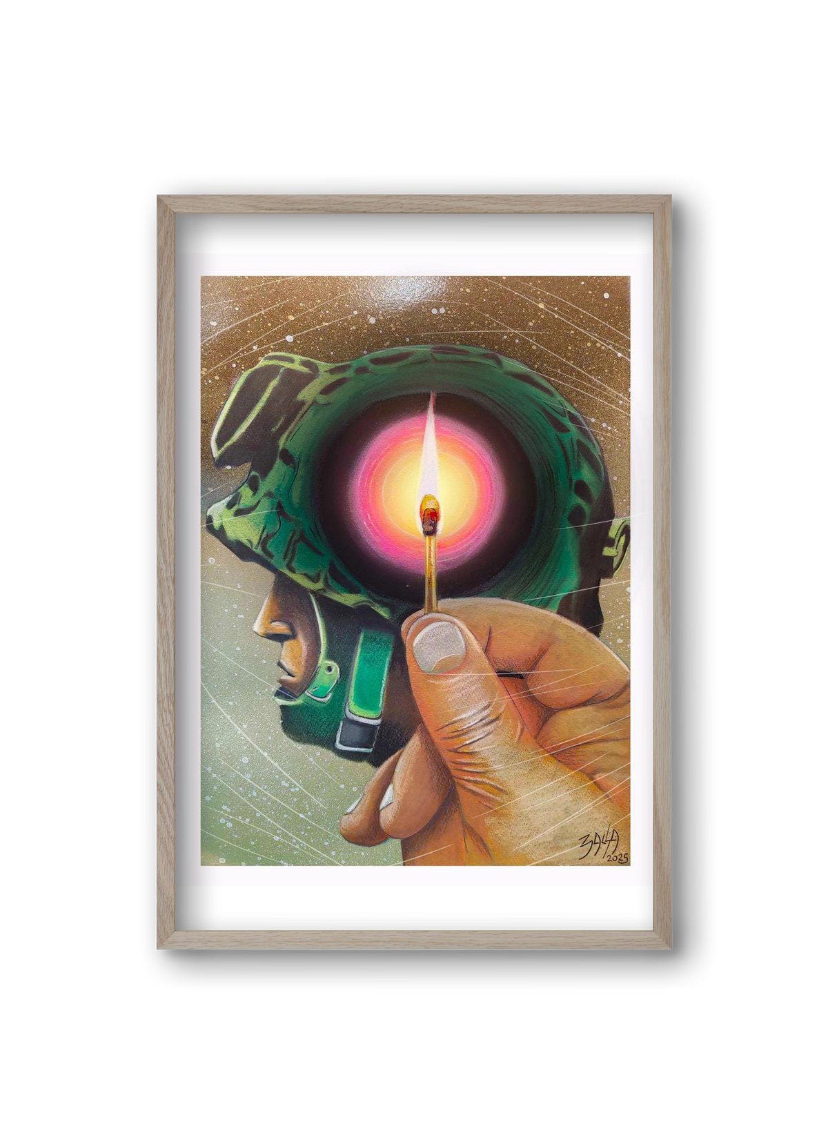 fény, 20x30 cm (20x30 cm), Tölgy keret