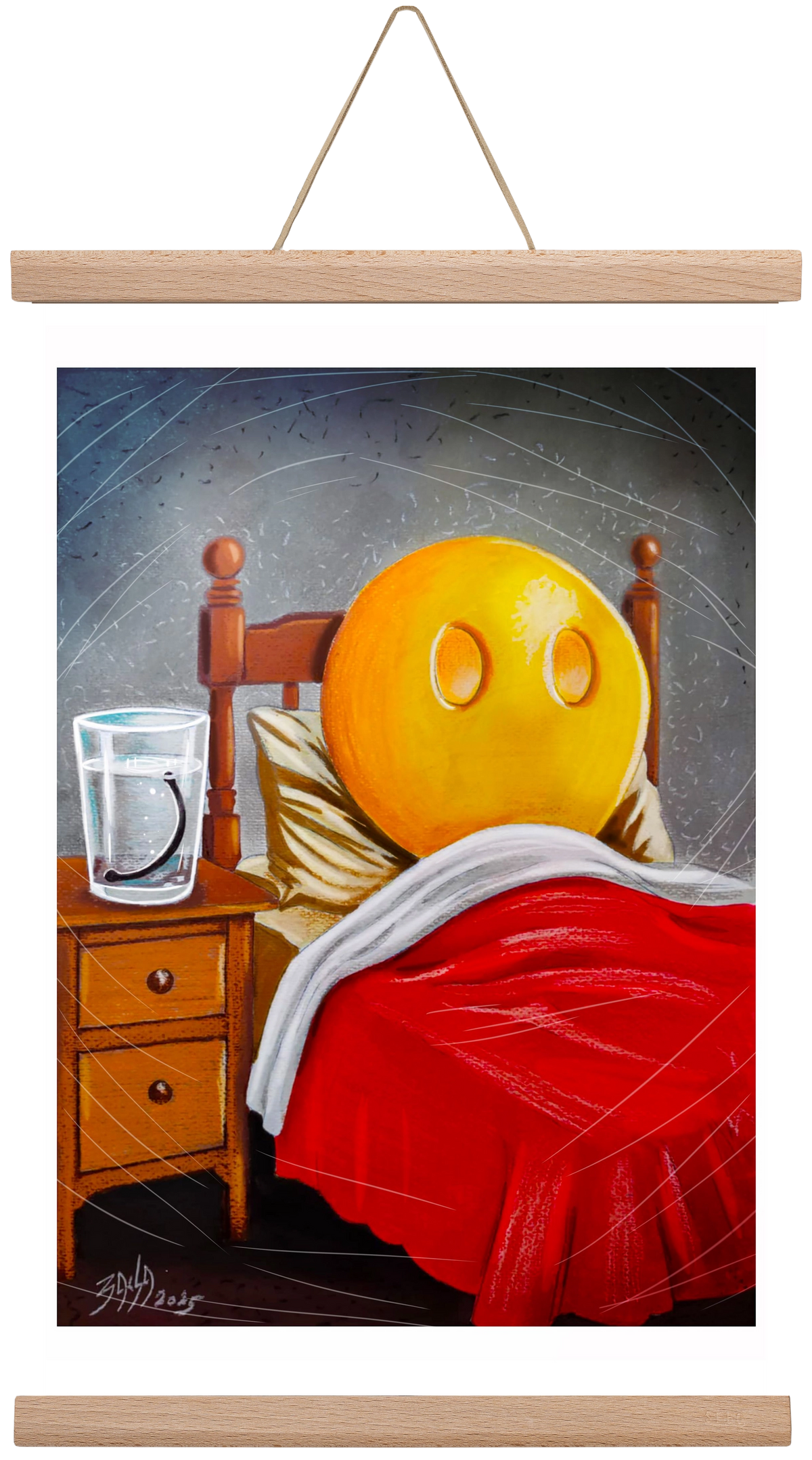 smiley, 30x45 cm (30x45 cm), Tölgy akasztó