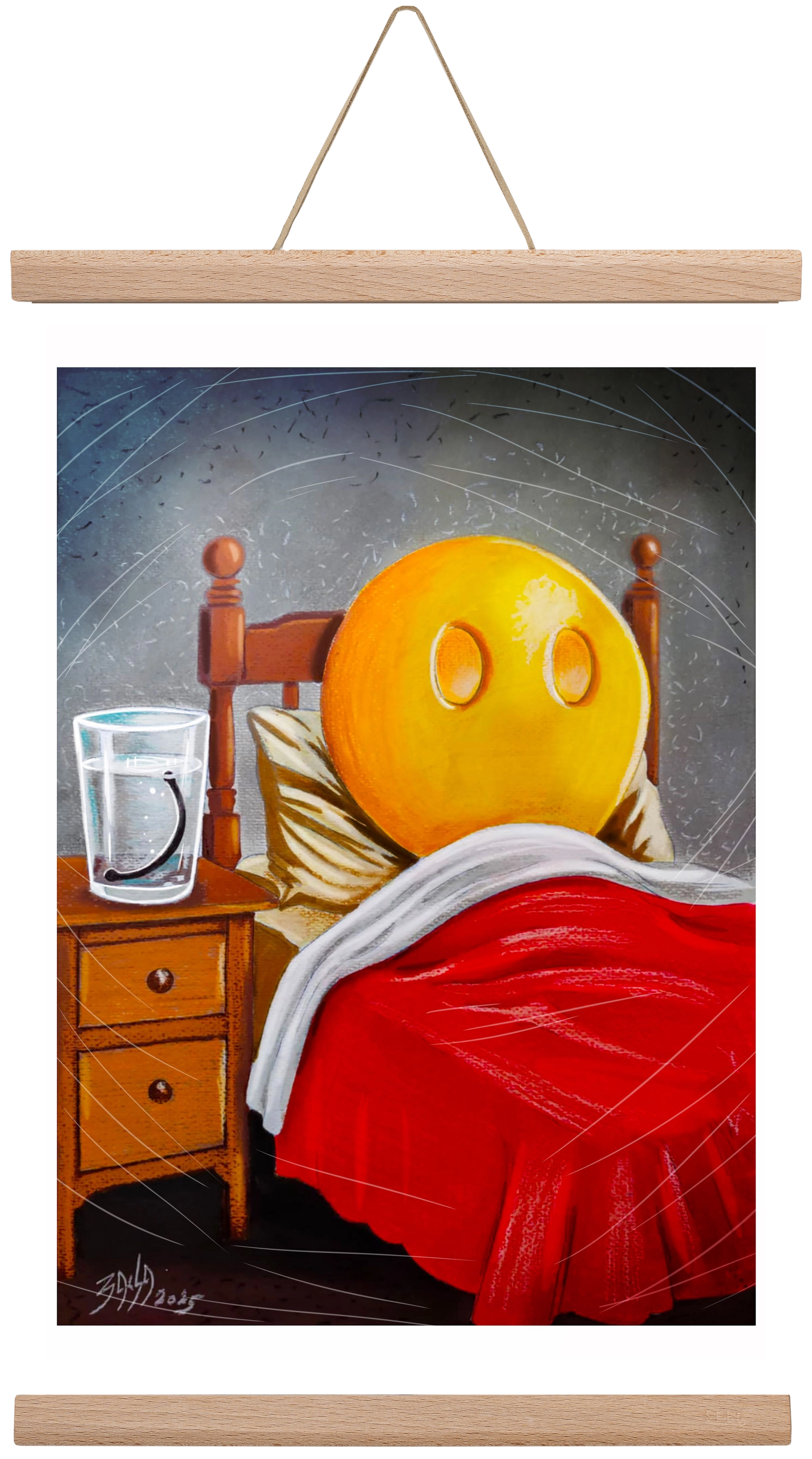 smiley, 30x45 cm (30x45 cm), Tölgy akasztó
