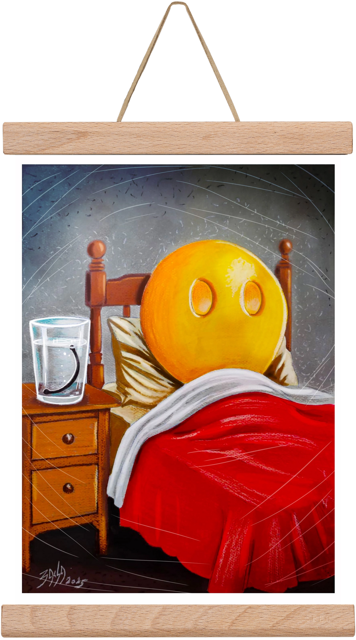 smiley, 20x30 cm (20x30 cm), Tölgy akasztó
