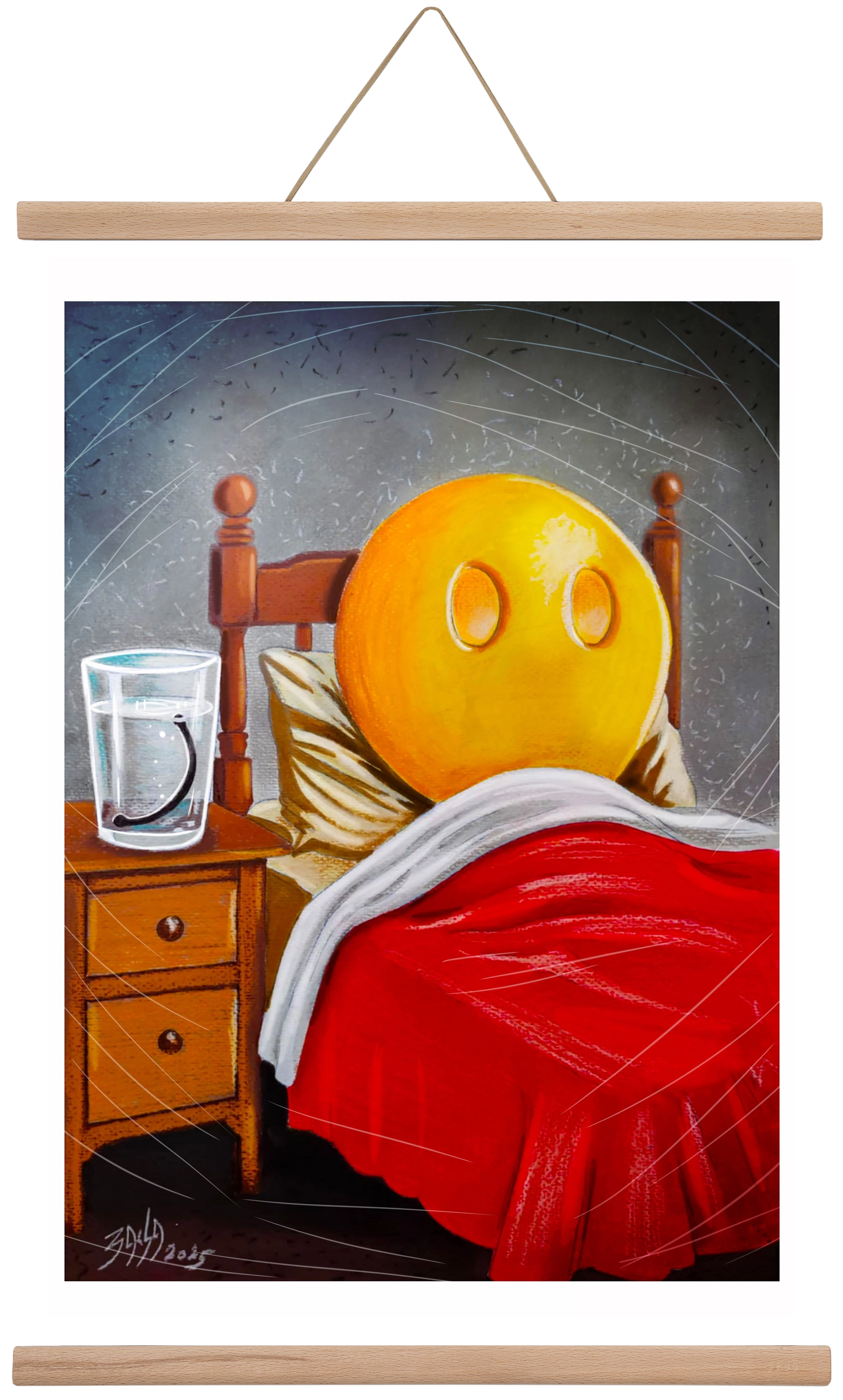smiley, 40x60 cm (40x60 cm), Tölgy akasztó