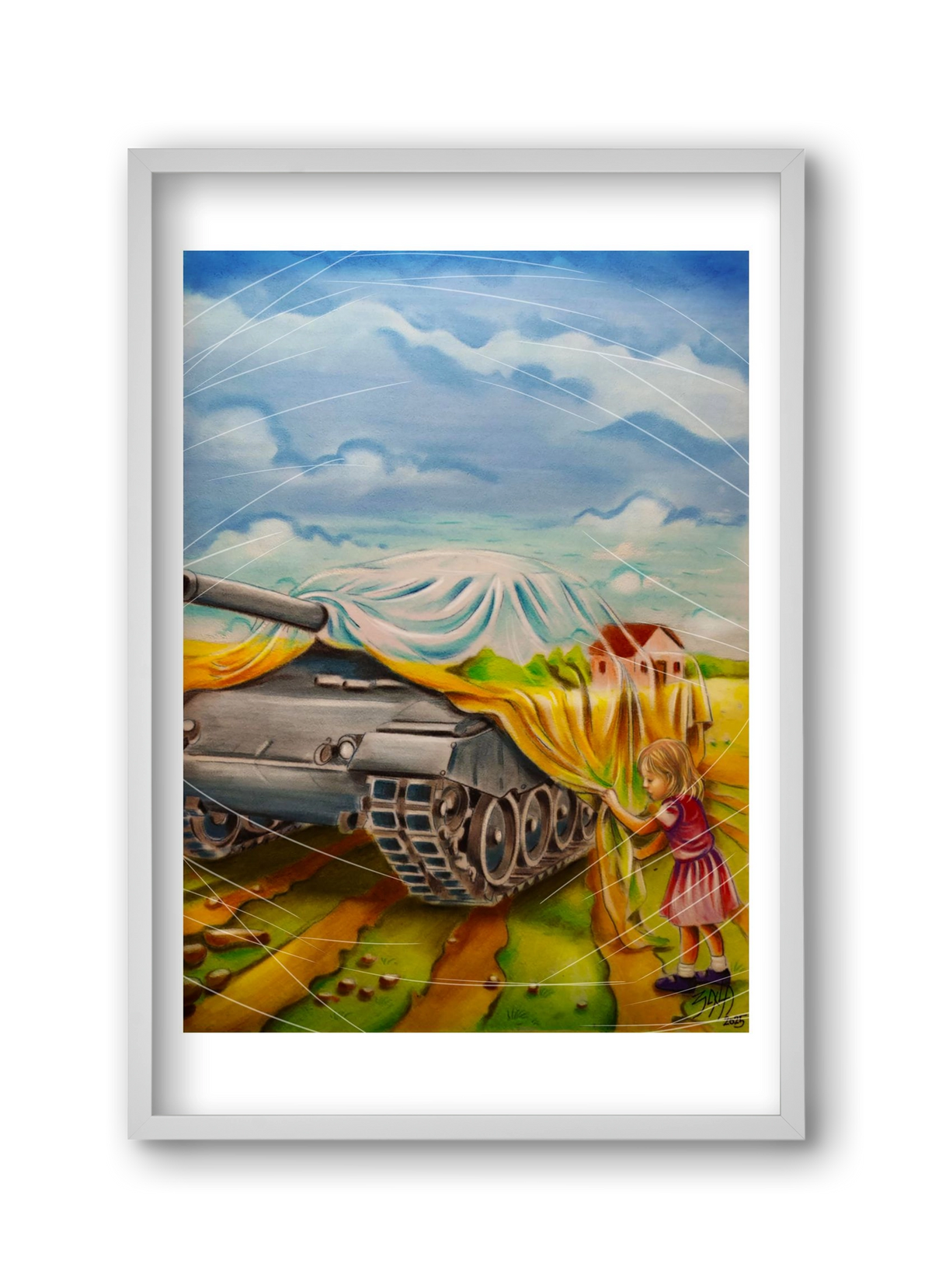 invisible, 30x45 cm (30x45 cm), Fehér keret