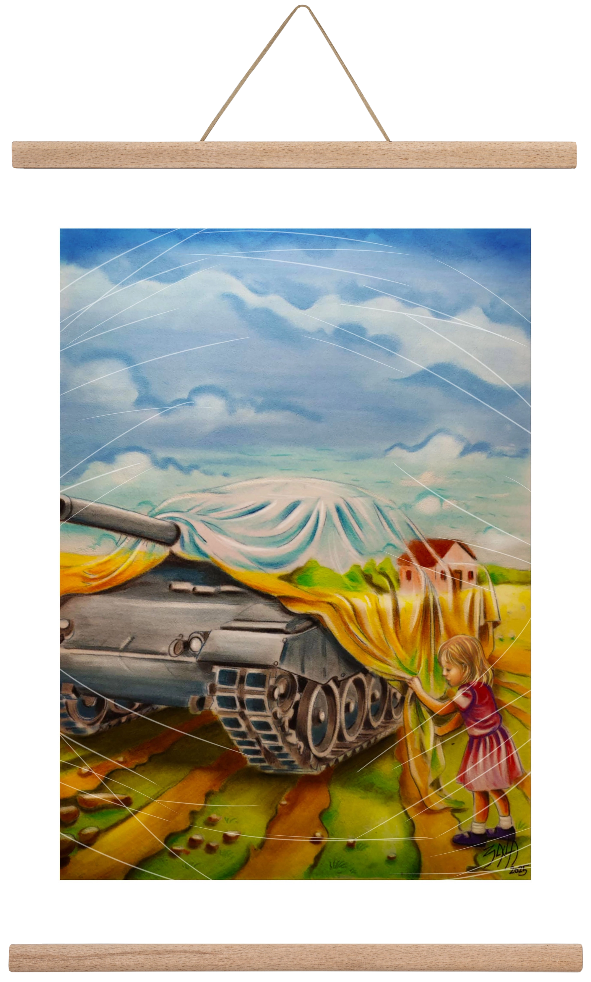 invisible, 40x60 cm (40x60 cm), Tölgy akasztó