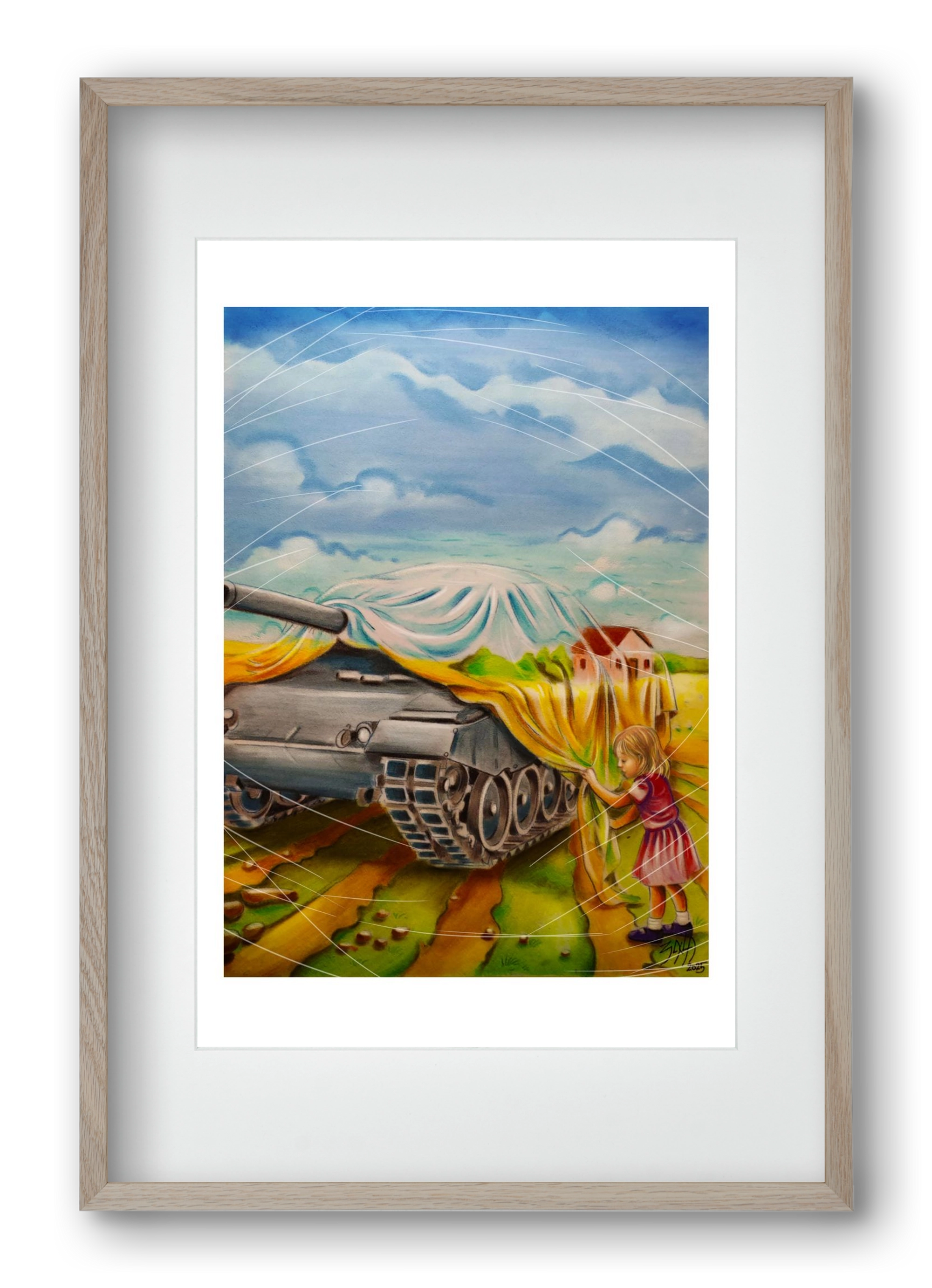 invisible, 40x60 cm (30x45 cm), Tölgy keret, paszpartuval