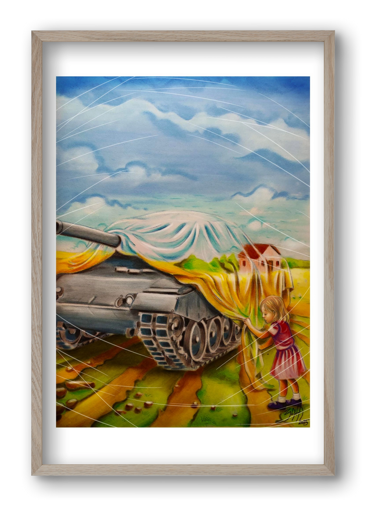 invisible, 40x60 cm (40x60 cm), Tölgy keret