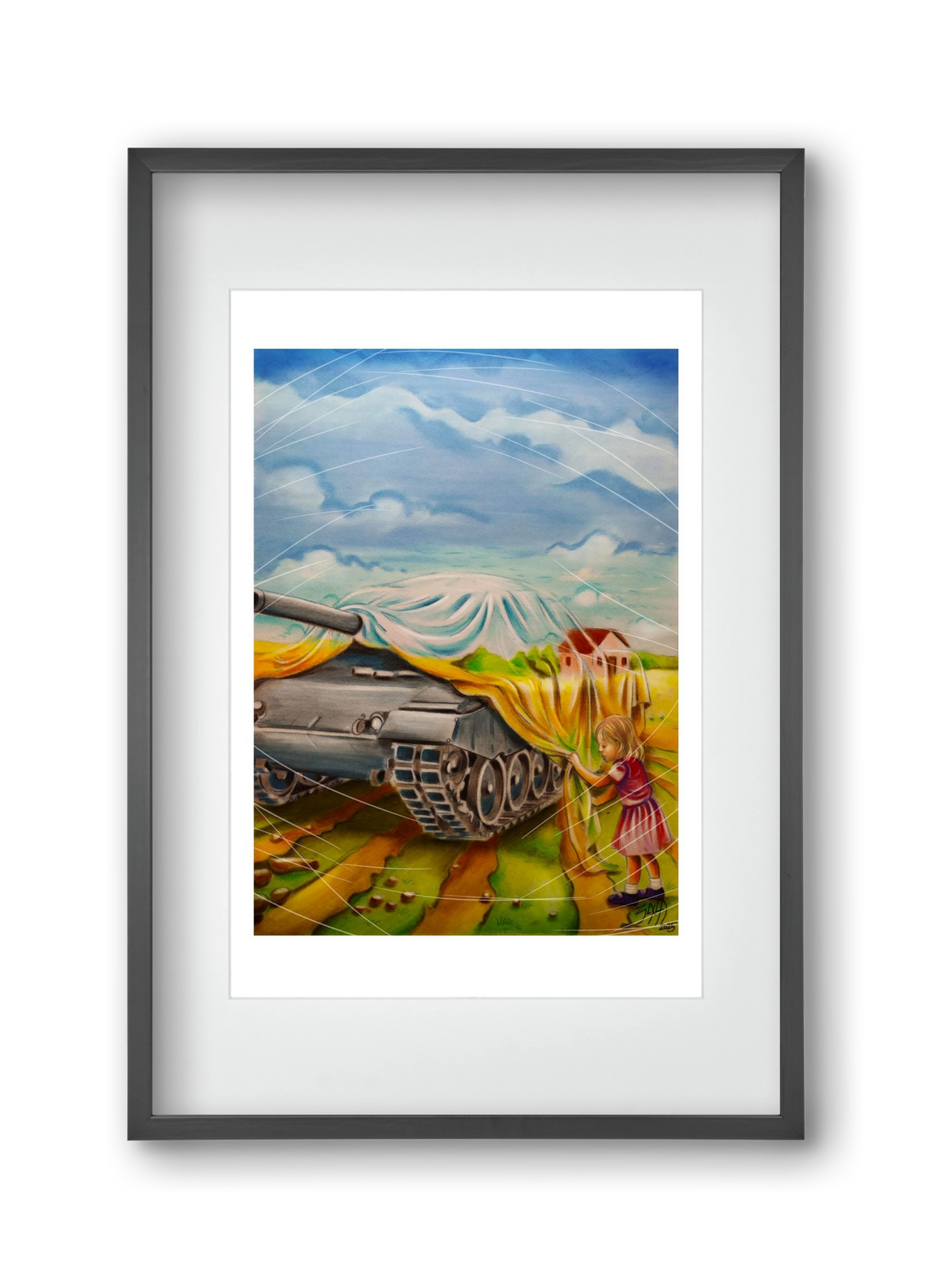 invisible, 30x45 cm (20x30 cm), Fekete keret, paszpartuval