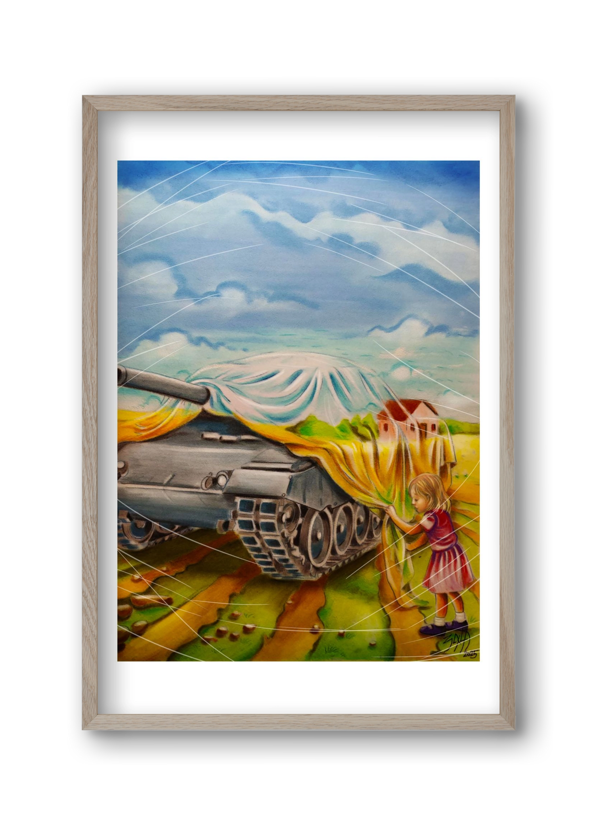 invisible, 30x45 cm (30x45 cm), Tölgy keret