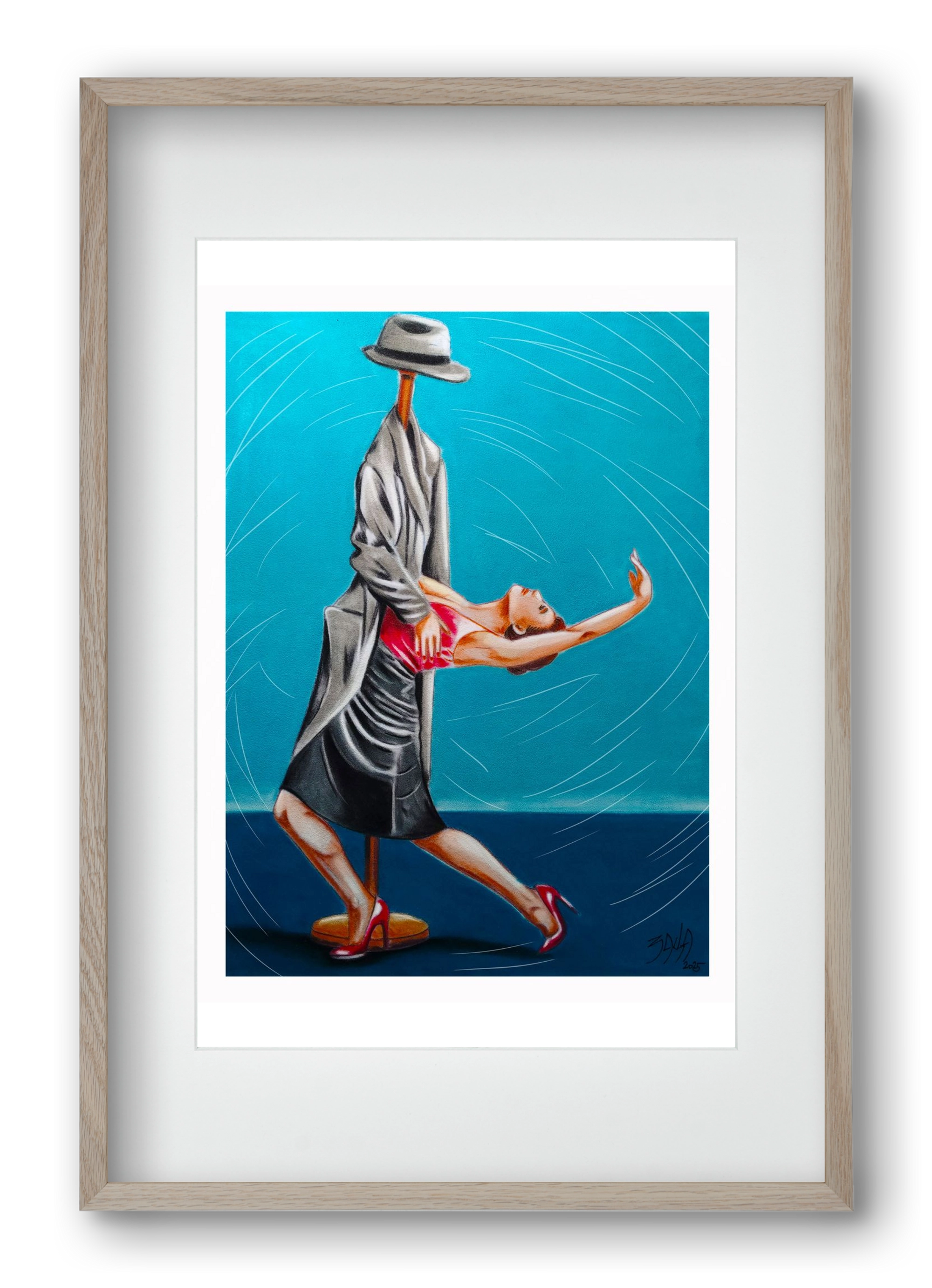 egyedül, 40x60 cm (30x45 cm), Tölgy keret, paszpartuval