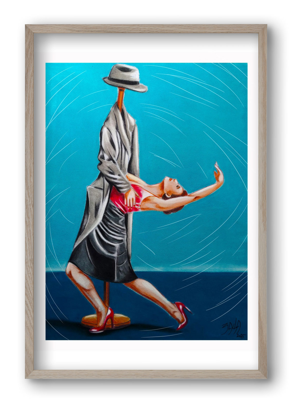 egyedül, 40x60 cm (40x60 cm), Tölgy keret