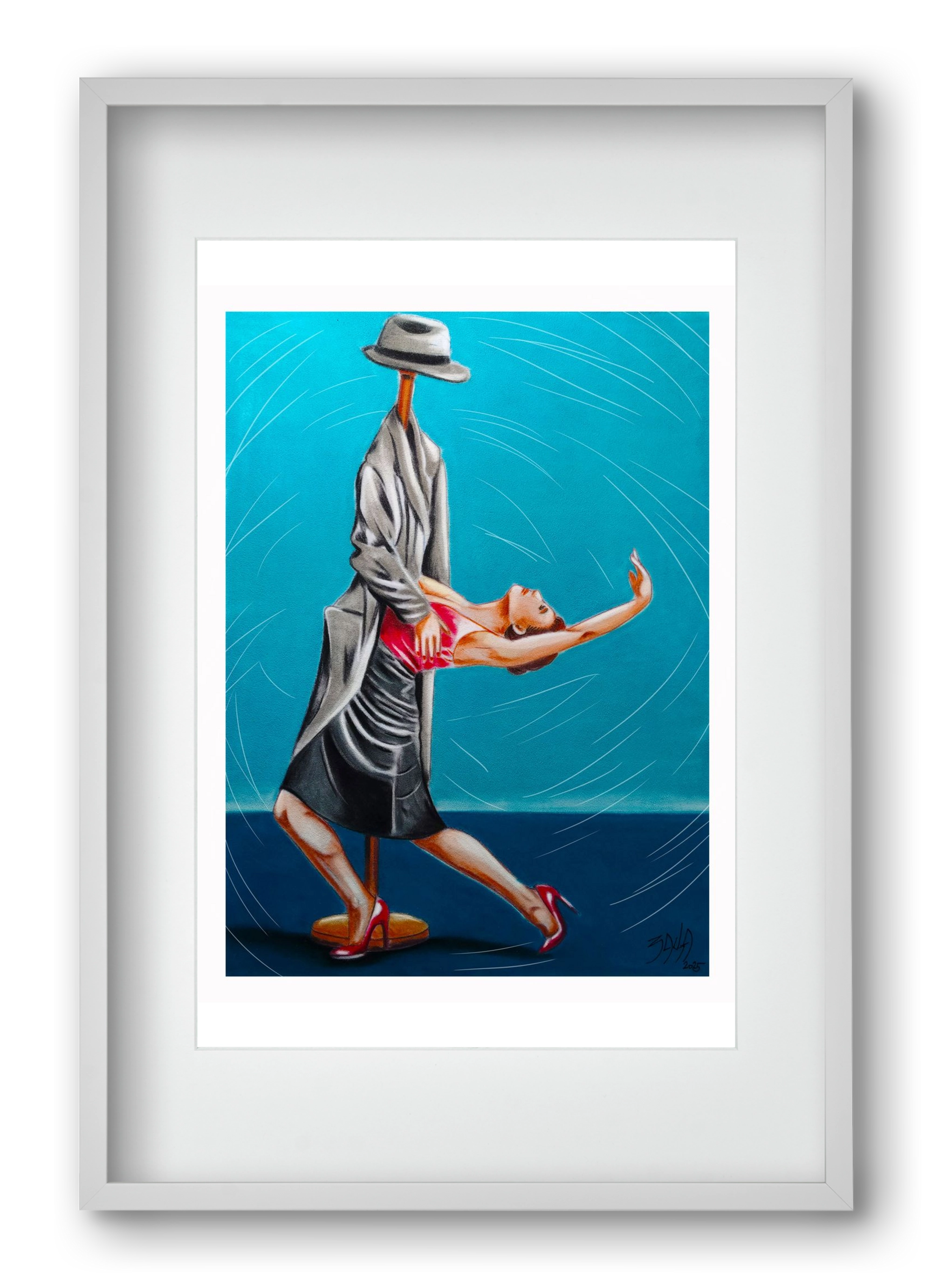 egyedül, 40x60 cm (30x45 cm), Fehér keret, paszpartuval