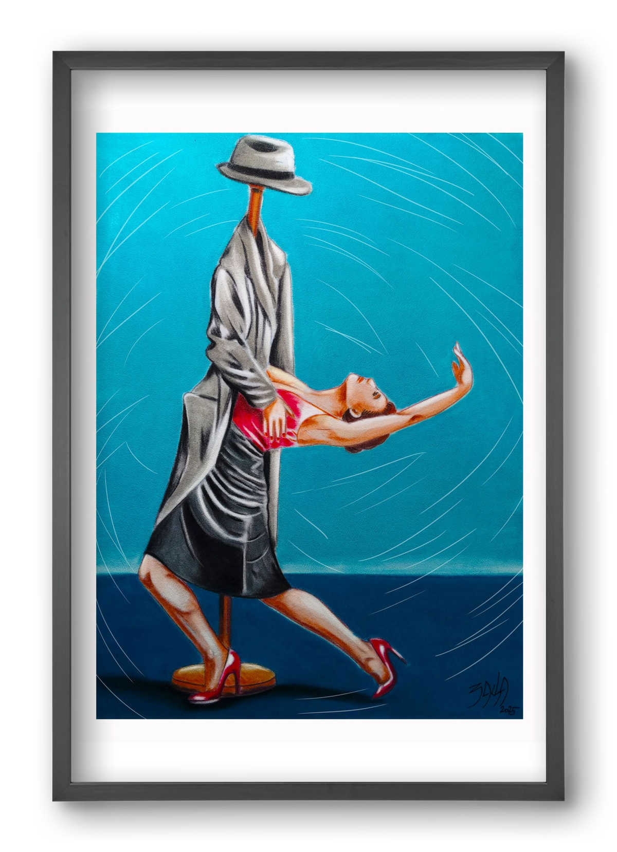 egyedül, 40x60 cm (40x60 cm), Fekete keret