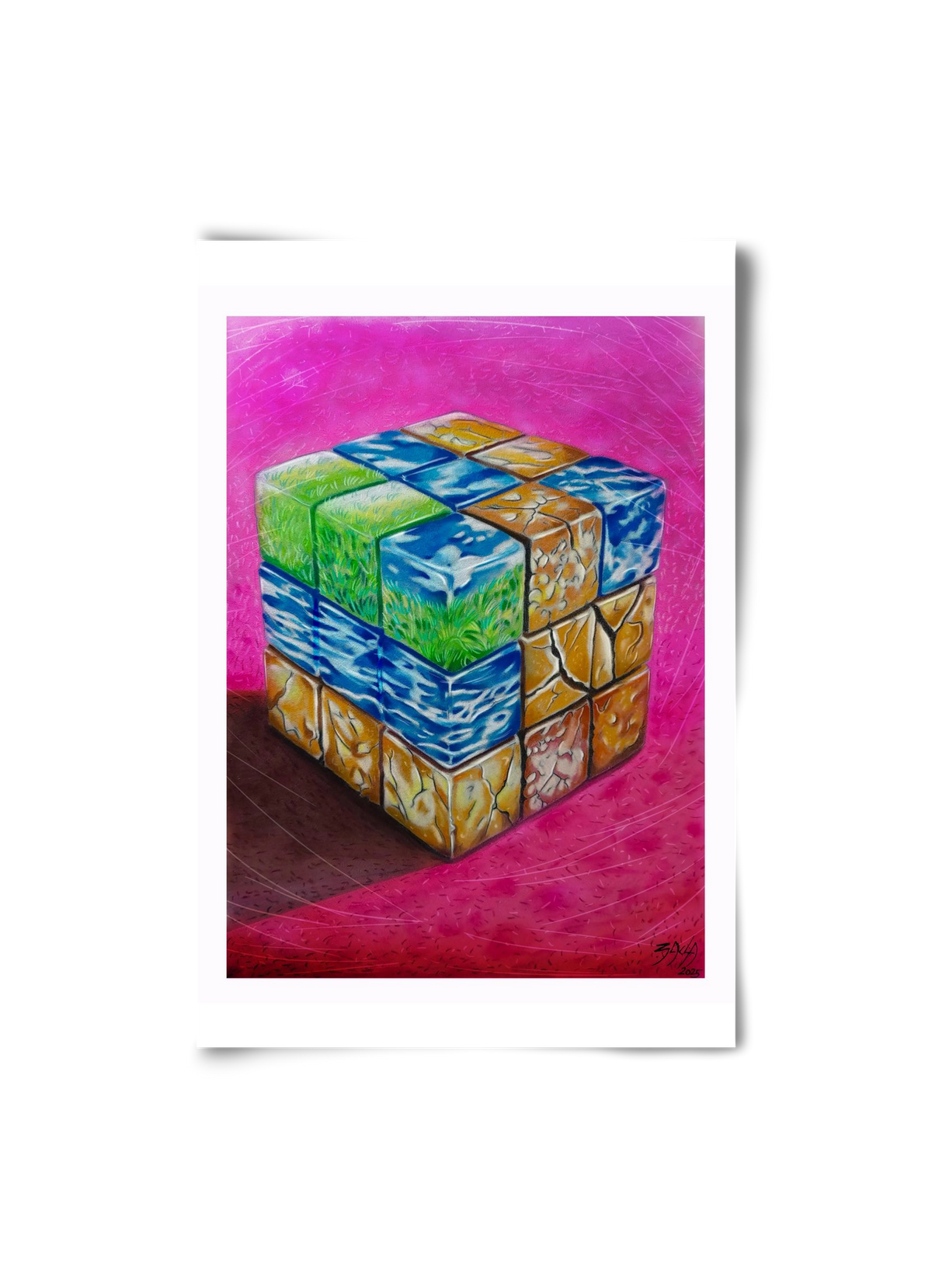 bűvös kocka, 20x30 cm, Keret nélkül