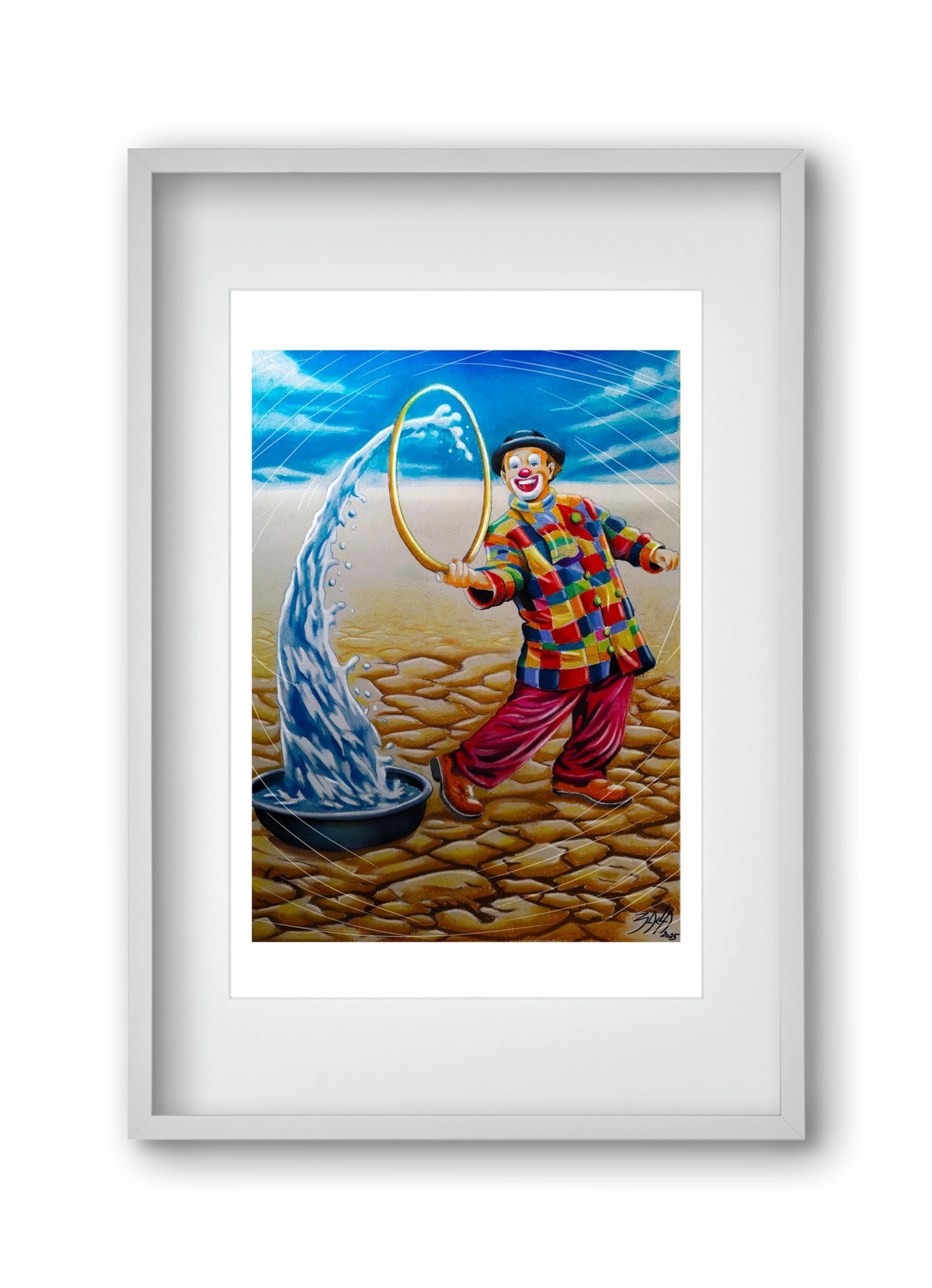 mutatvány, 30x45 cm (20x30 cm), Fehér keret, paszpartuval