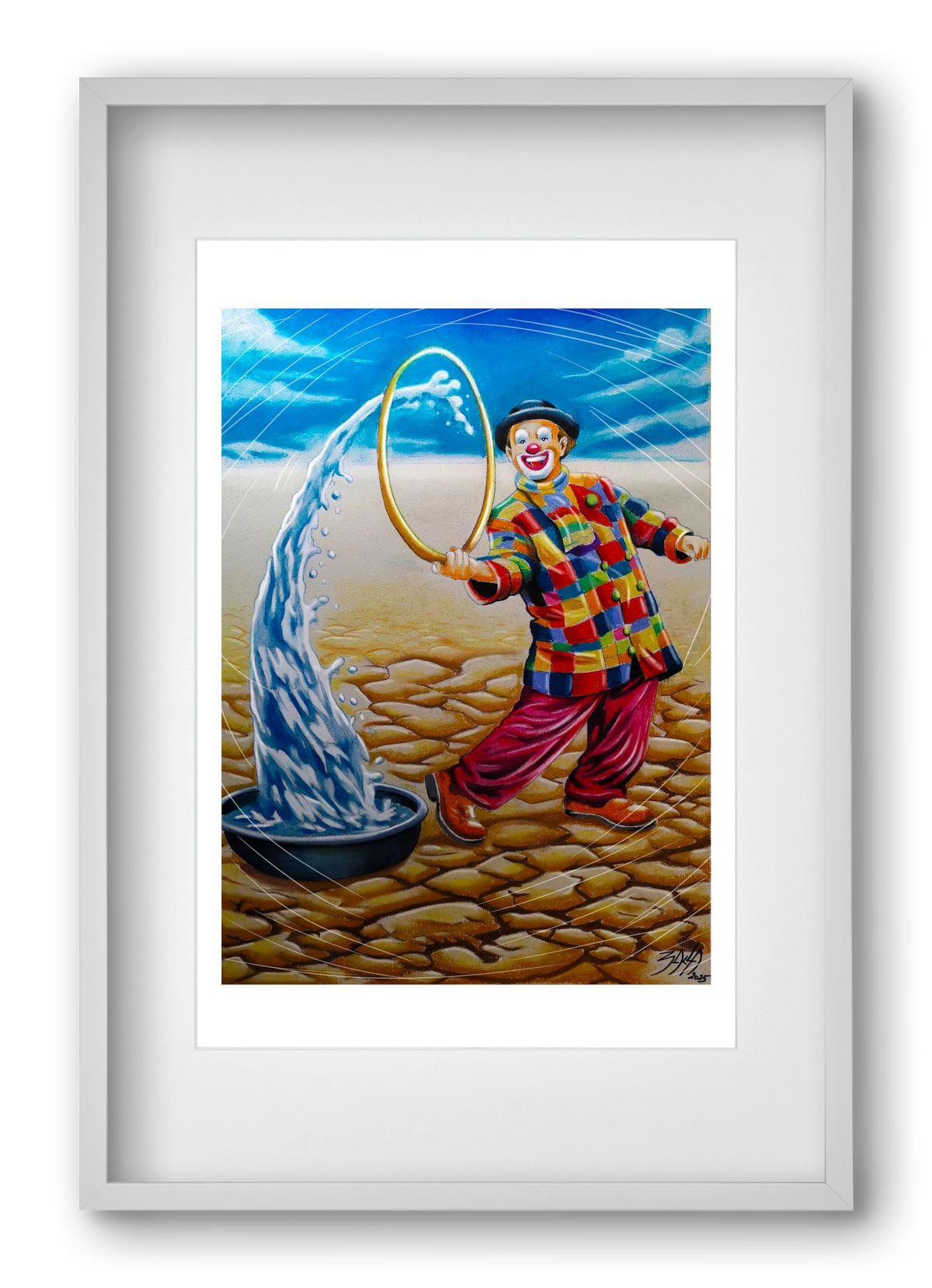 mutatvány, 40x60 cm (30x45 cm), Fehér keret, paszpartuval
