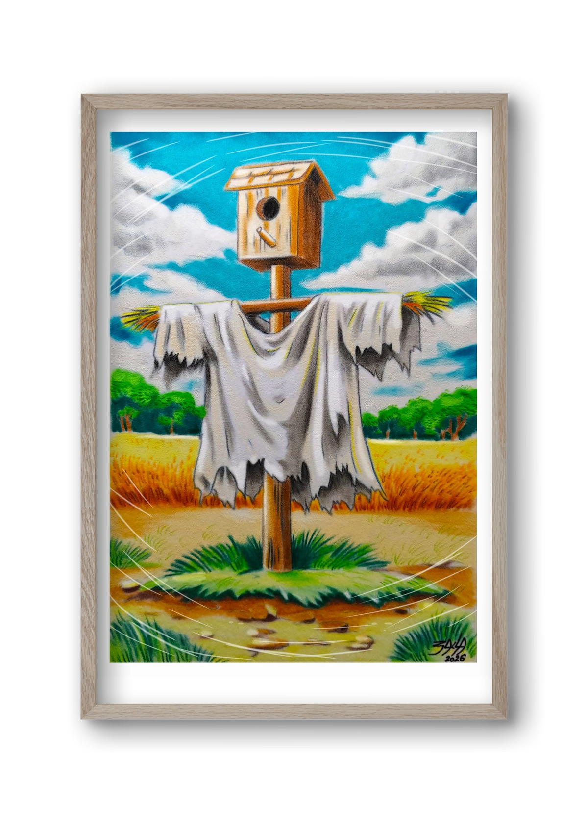no comment, 30x45 cm (30x45 cm), Tölgy keret