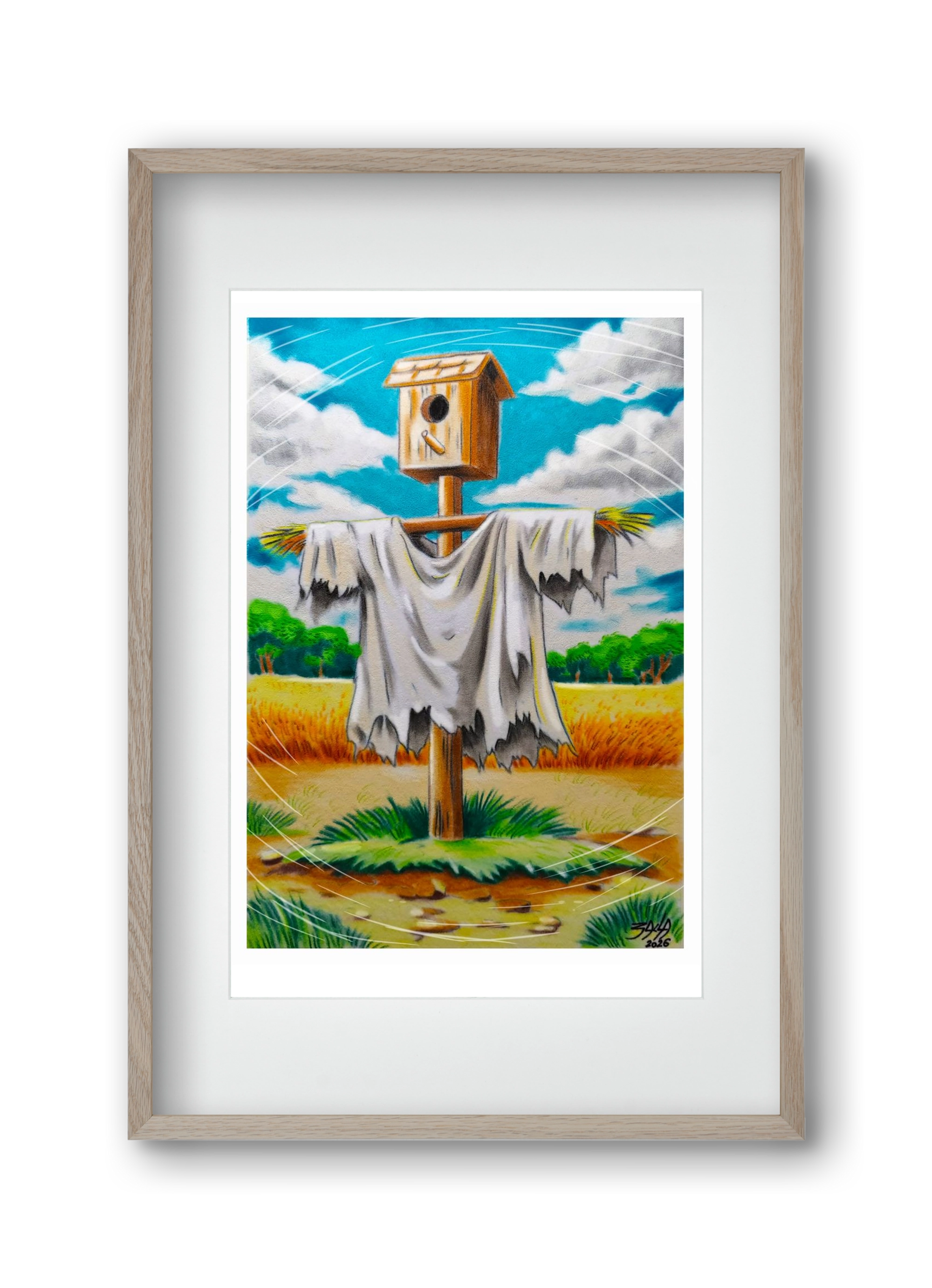 no comment, 30x45 cm (20x30 cm), Tölgy keret, paszpartuval