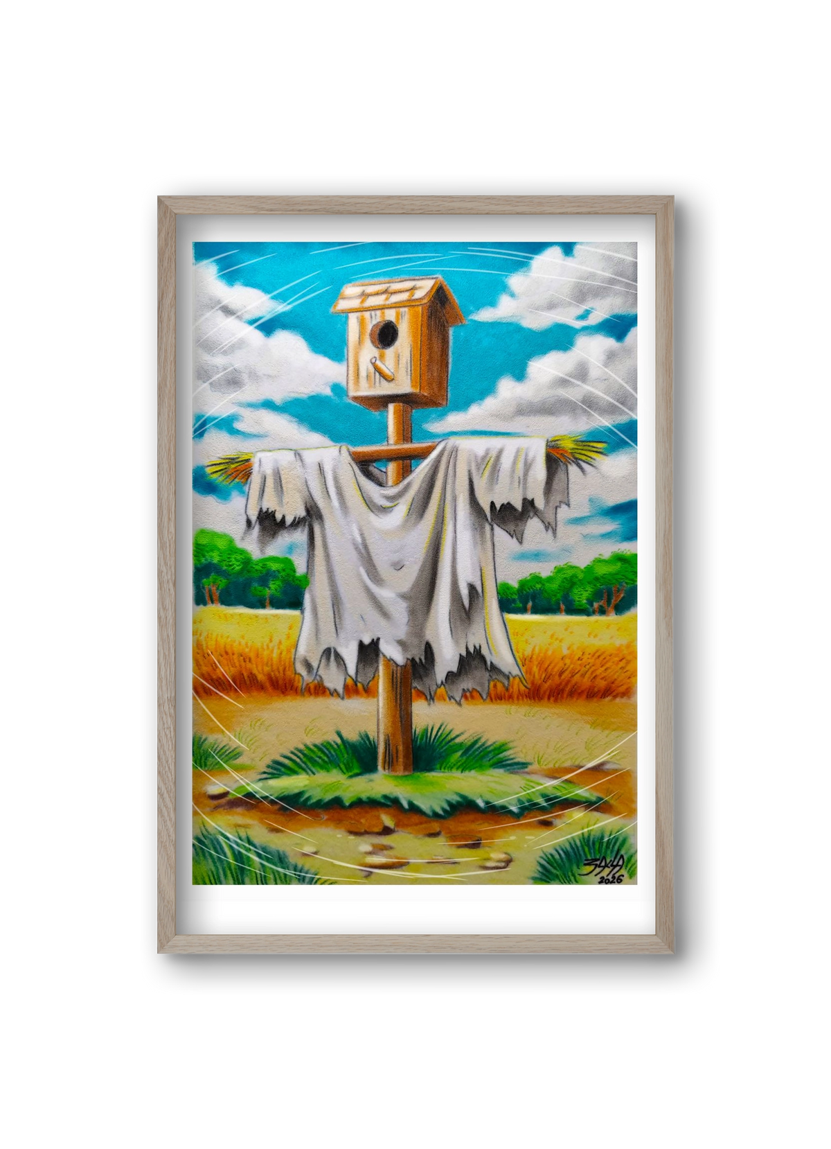 no comment, 20x30 cm (20x30 cm), Tölgy keret