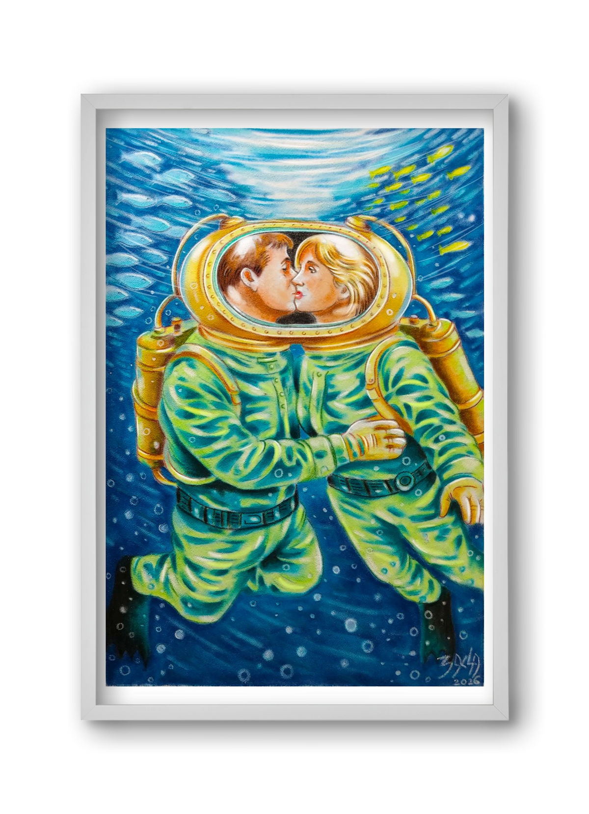 love, 30x45 cm (30x45 cm), Fehér keret