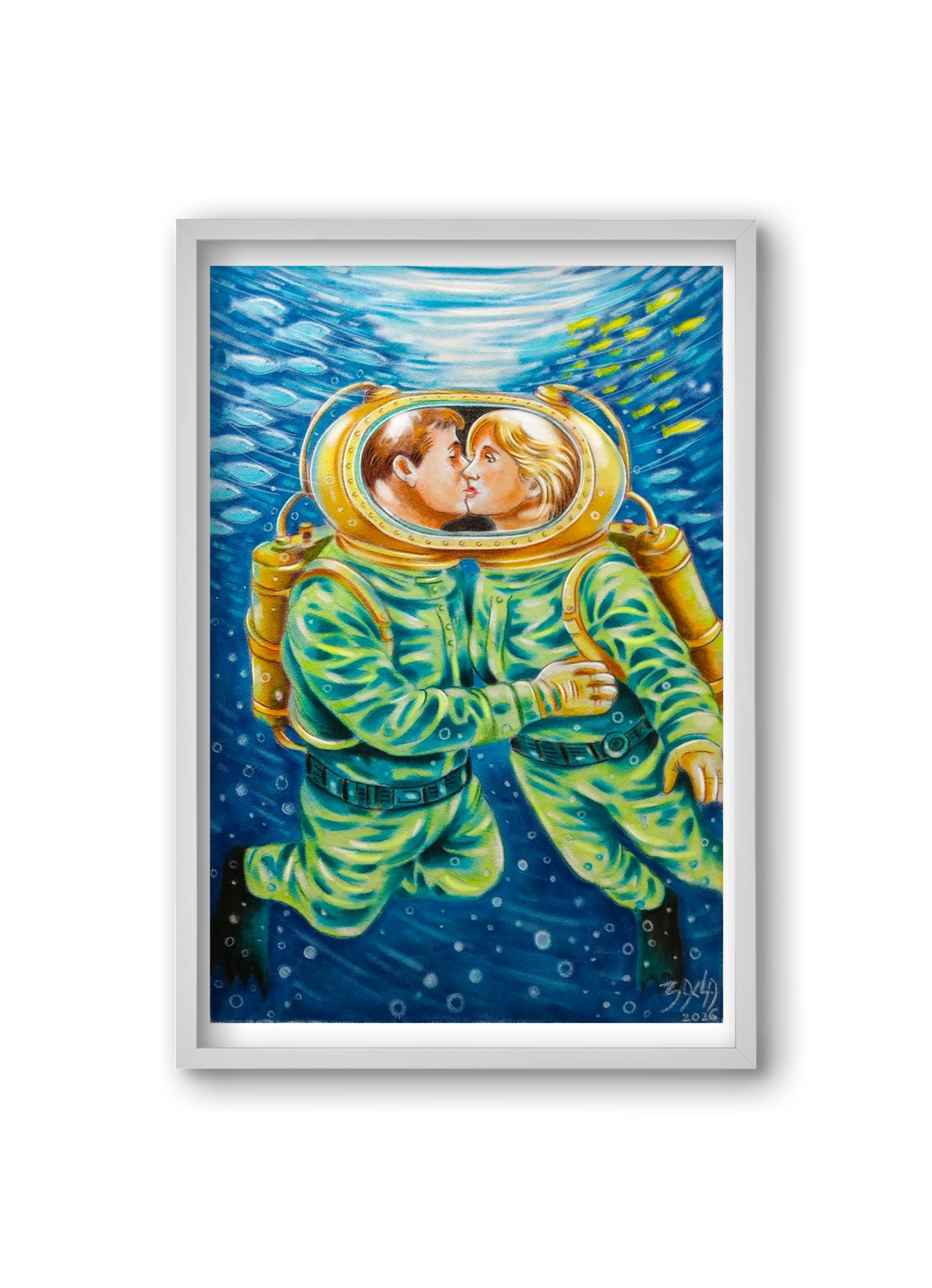 love, 20x30 cm (20x30 cm), Fehér keret