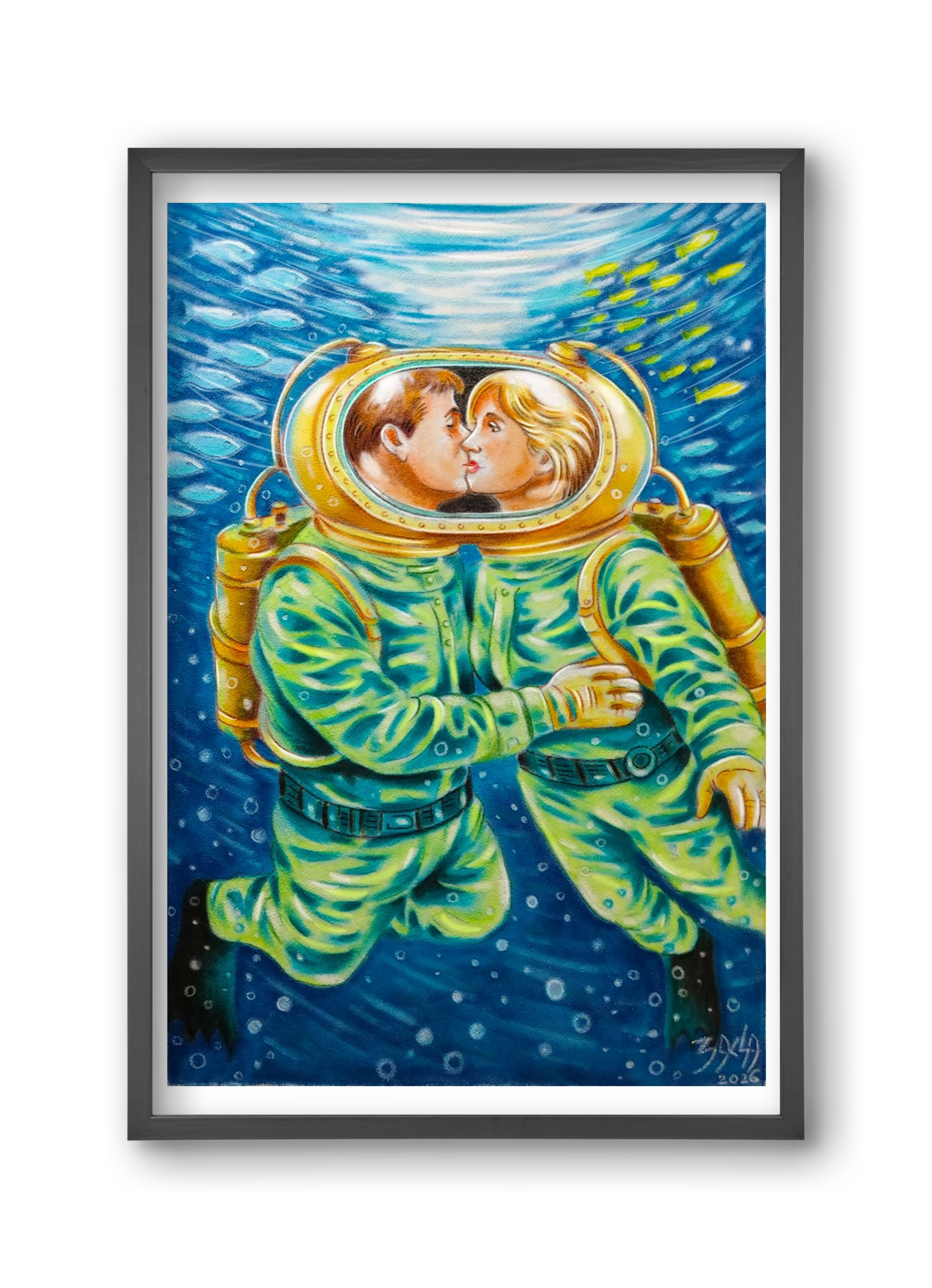 love, 30x45 cm (30x45 cm), Fekete keret