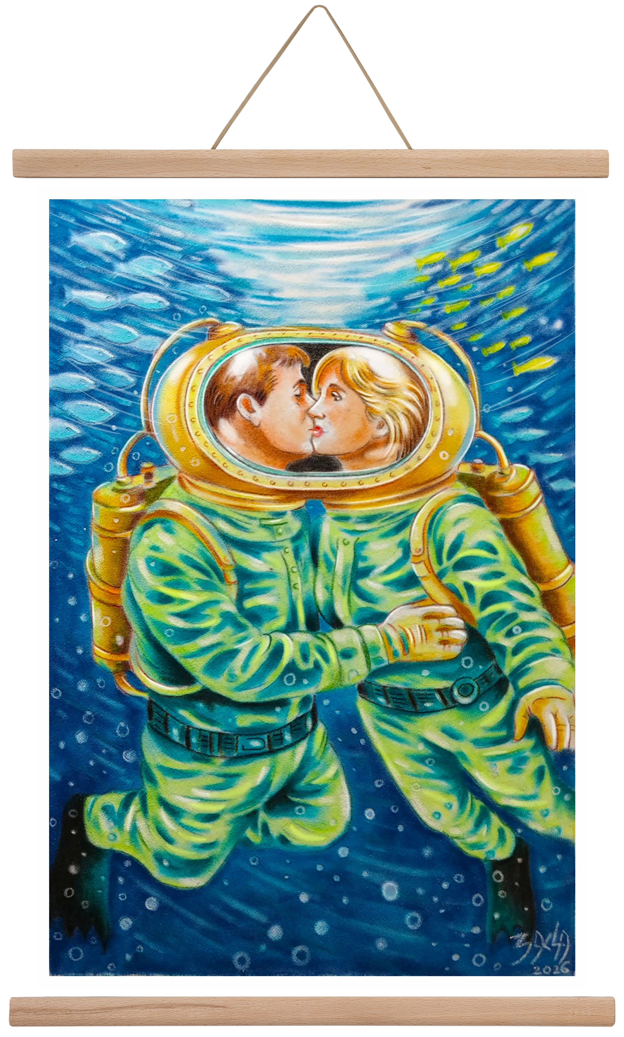 love, 40x60 cm (40x60 cm), Tölgy akasztó