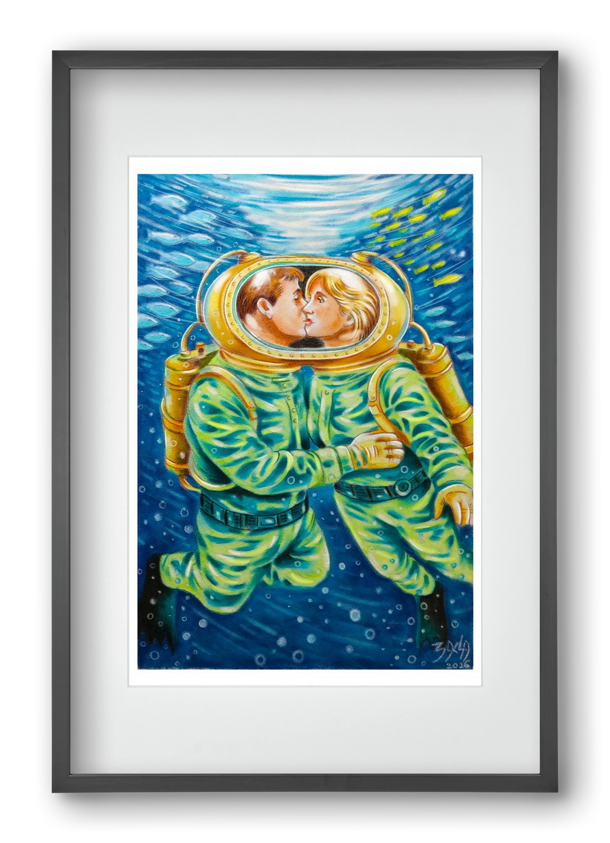 love, 40x60 cm (30x45 cm), Fekete keret, paszpartuval