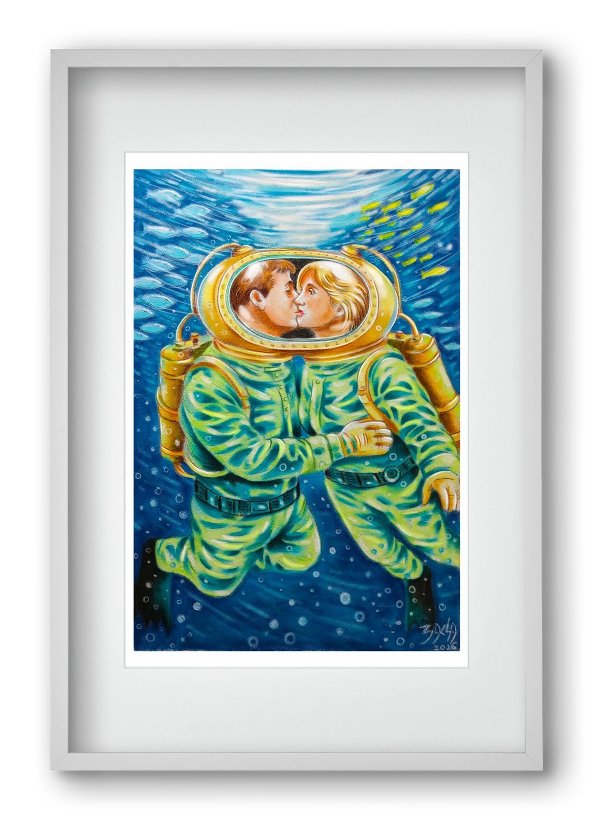 love, 40x60 cm (30x45 cm), Fehér keret, paszpartuval