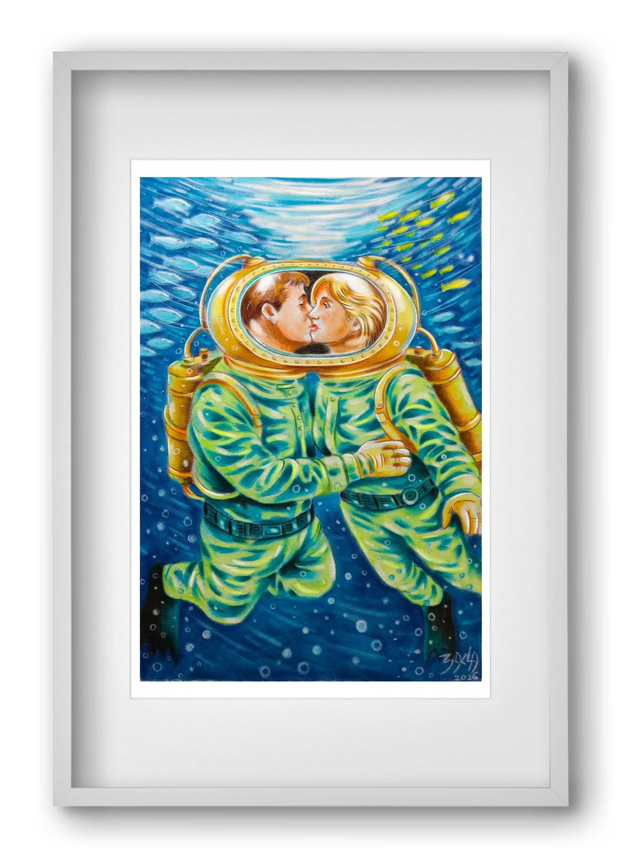 love, 40x60 cm (30x45 cm), Fehér keret, paszpartuval
