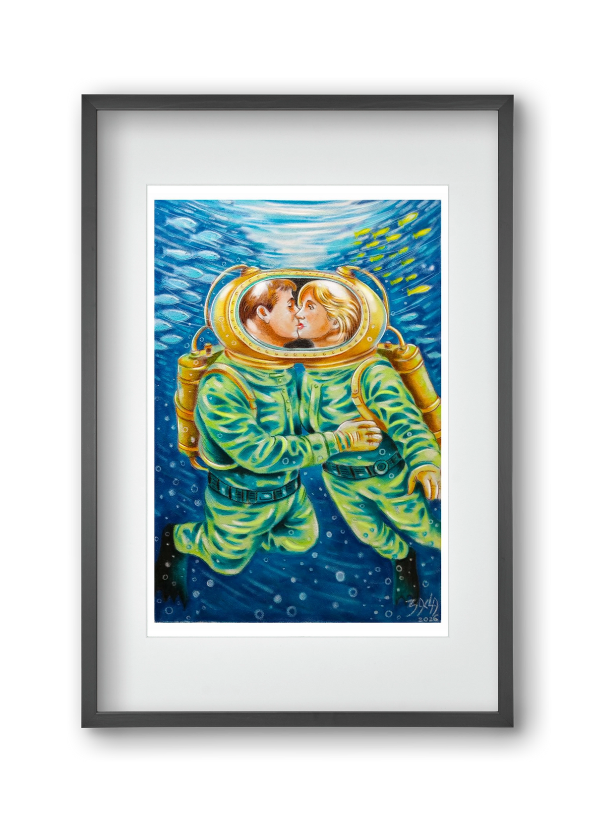 love, 30x45 cm (20x30 cm), Fekete keret, paszpartuval