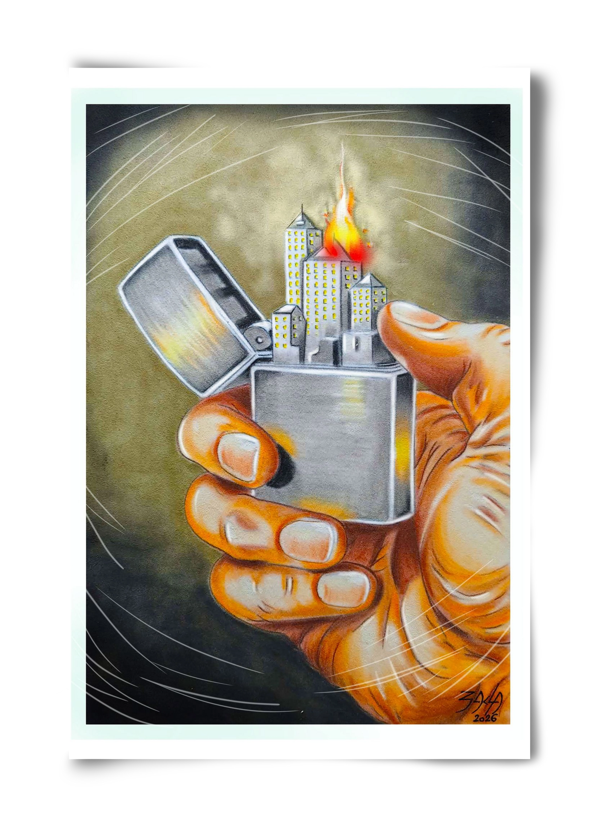 gas, 40x60 cm, Keret nélkül