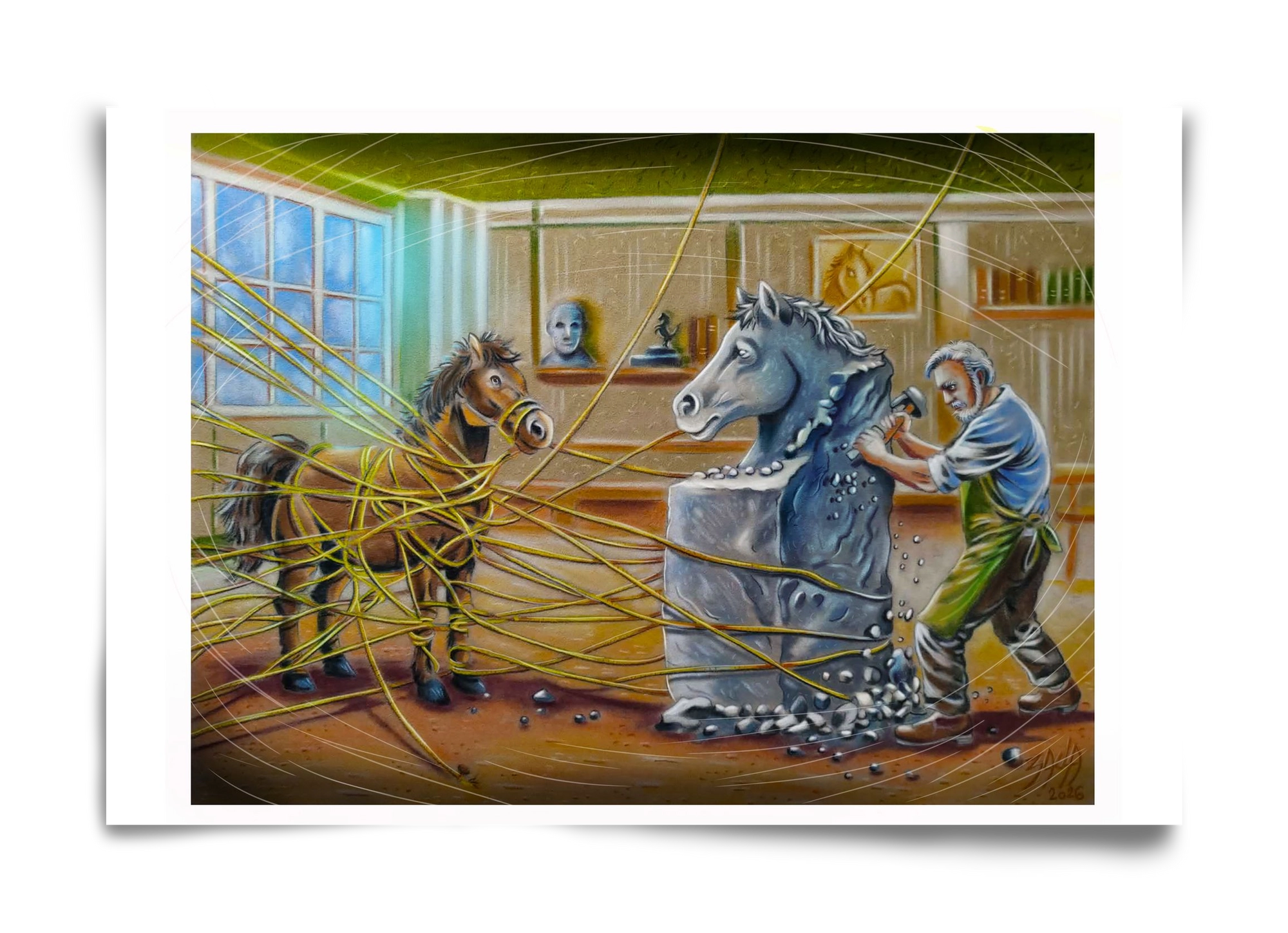horse, 60x40 cm, Keret nélkül