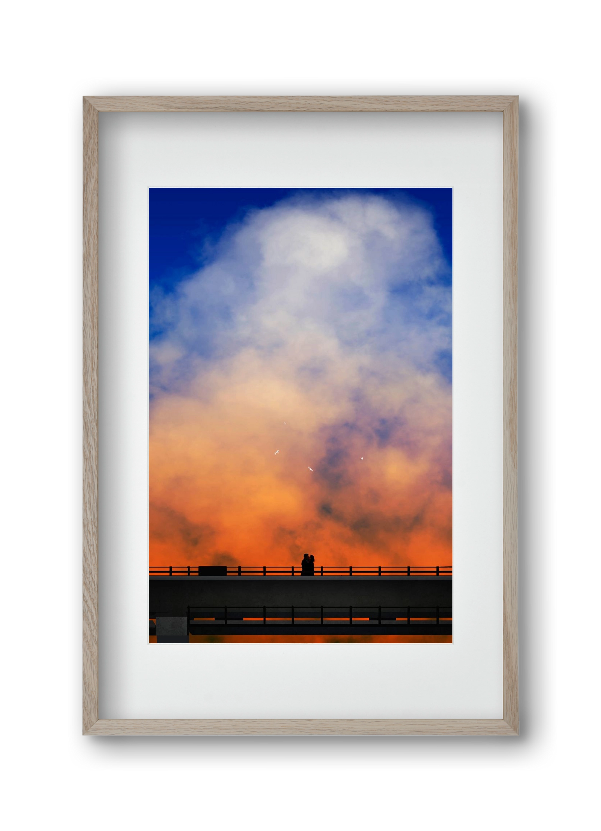 Love tide, 30x45 cm (20x30 cm), Tölgy keret, paszpartuval