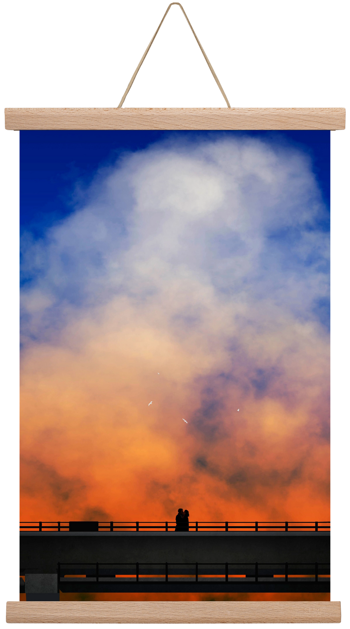 Love tide, 30x45 cm (30x45 cm), Tölgy akasztó