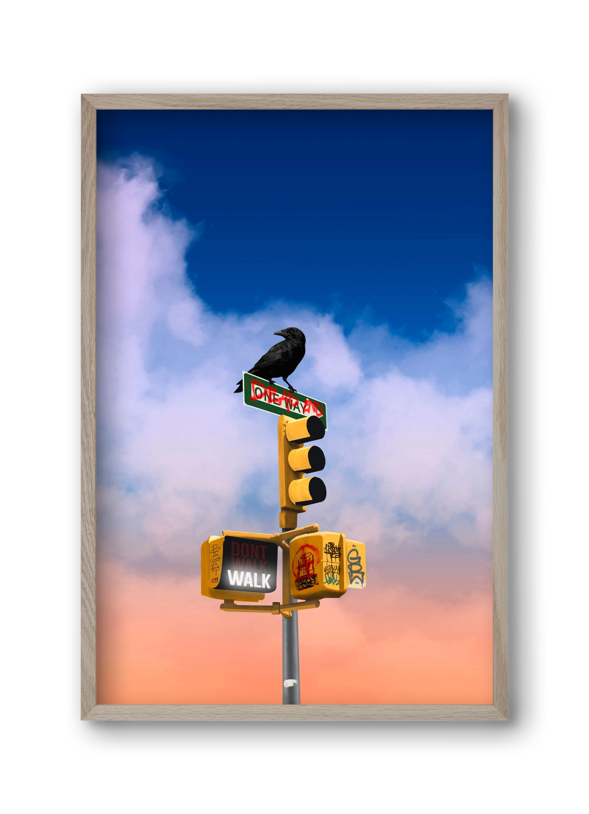 Dead end, 30x45 cm (30x45 cm), Tölgy keret