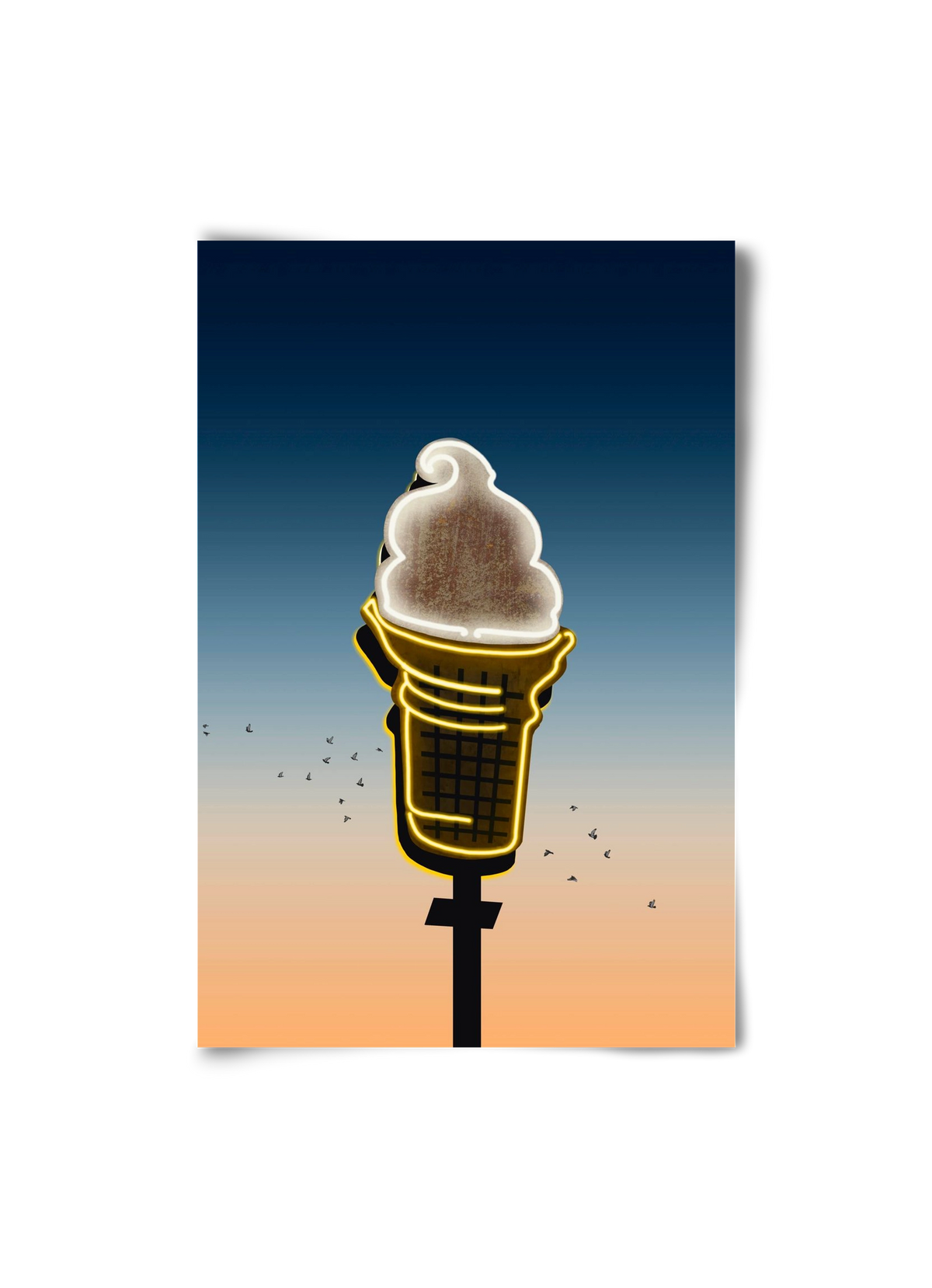 American neon, 20x30 cm, Keret nélkül