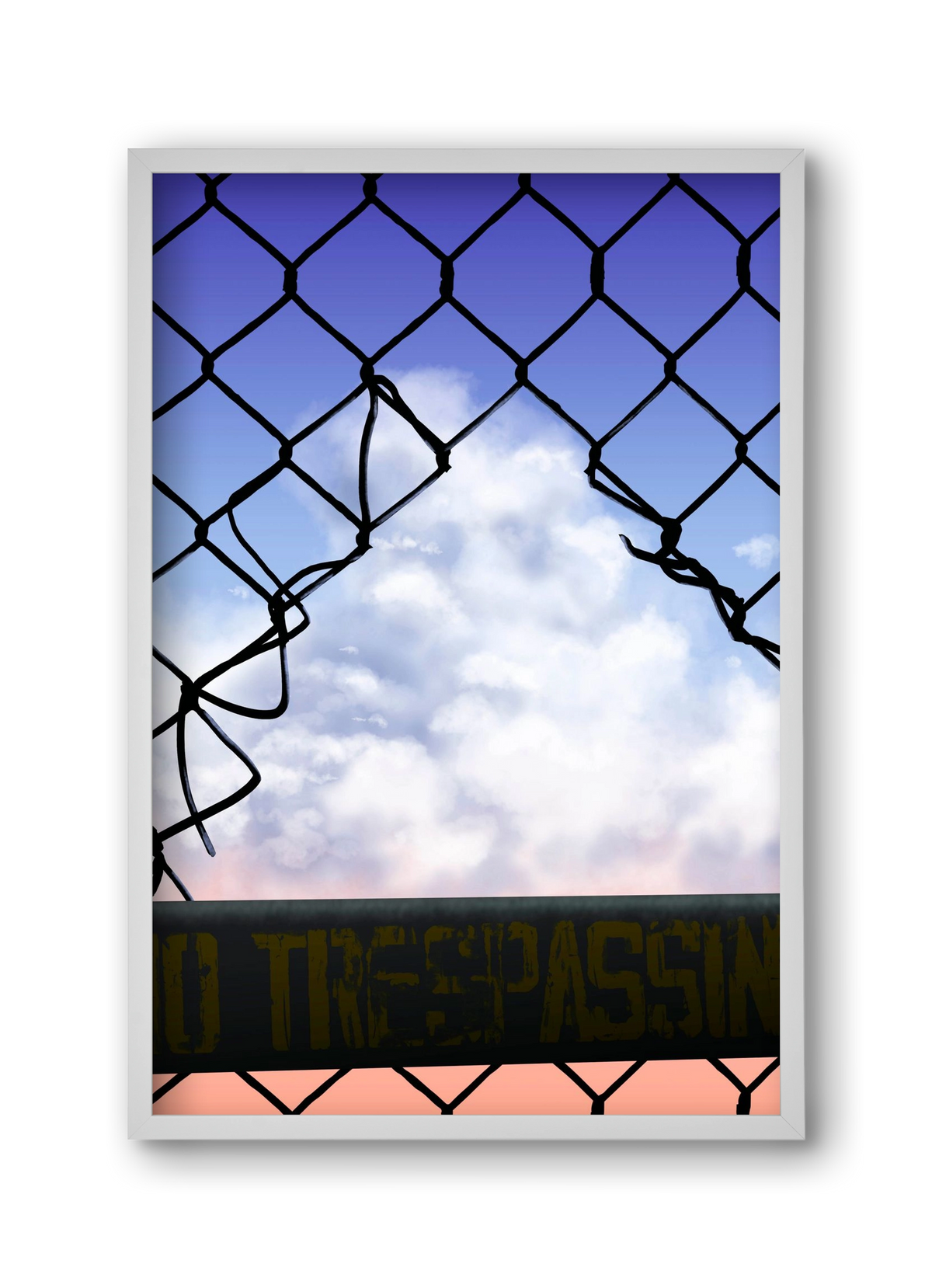 Gateway to freedom, 30x45 cm (30x45 cm), Fehér keret