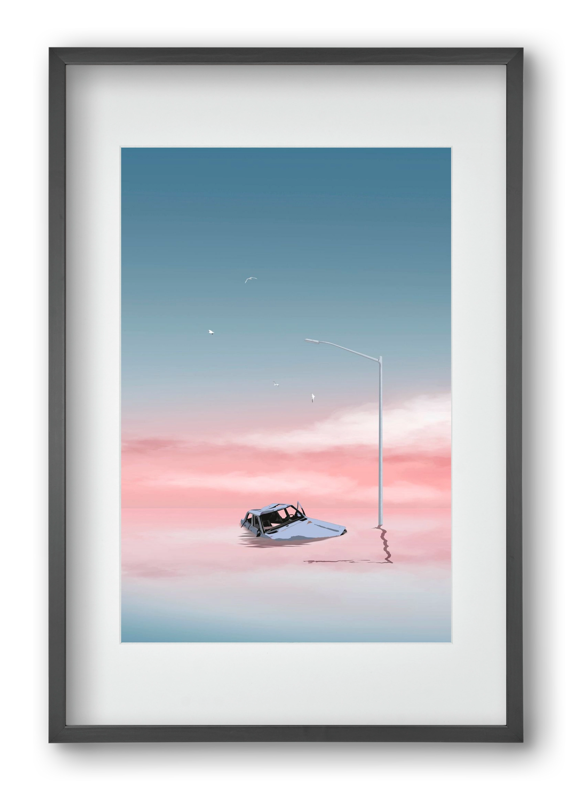 Slumber, 40x60 cm (30x45 cm), Fekete keret, paszpartuval