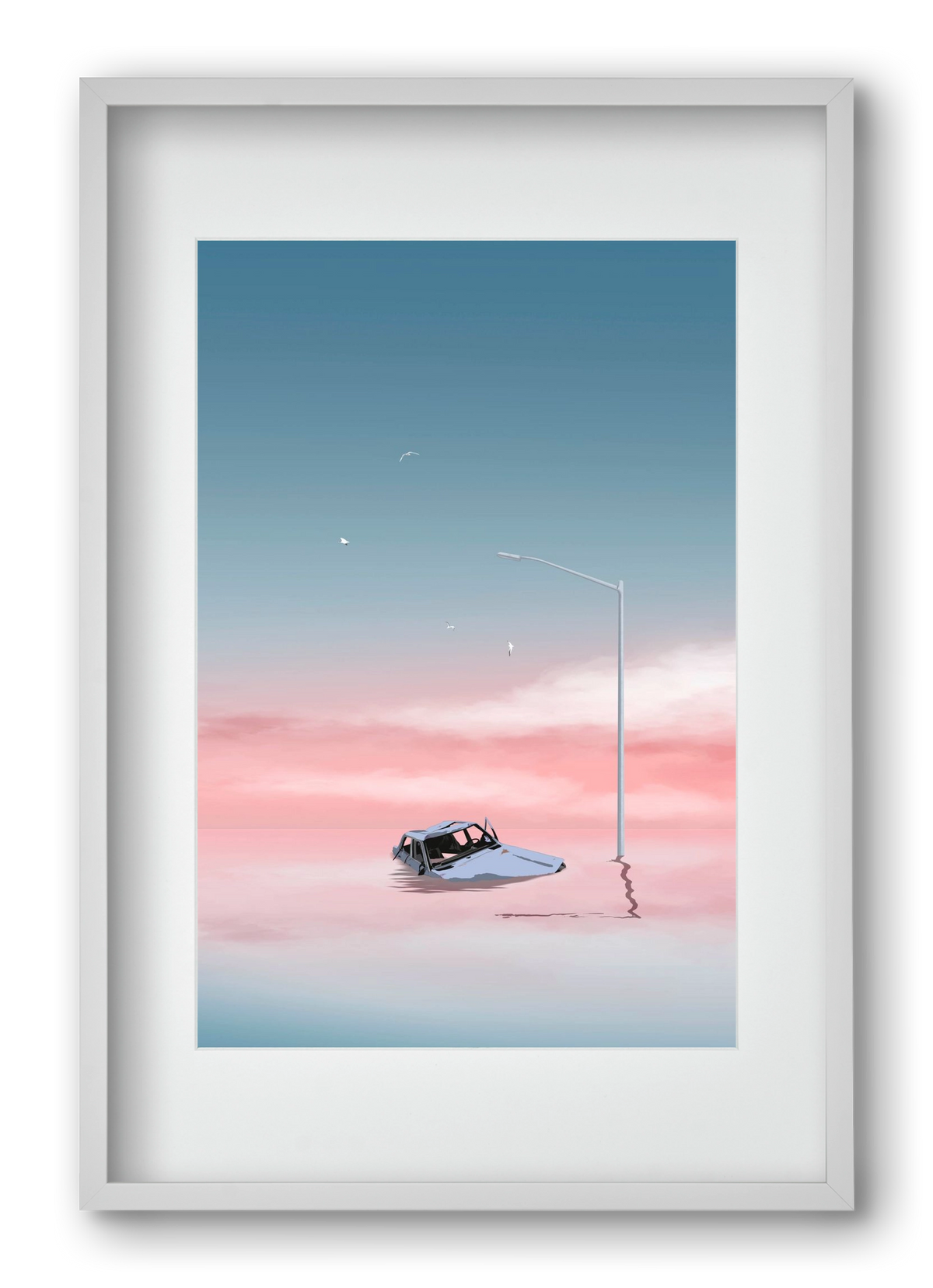 Slumber, 40x60 cm (30x45 cm), Fehér keret, paszpartuval