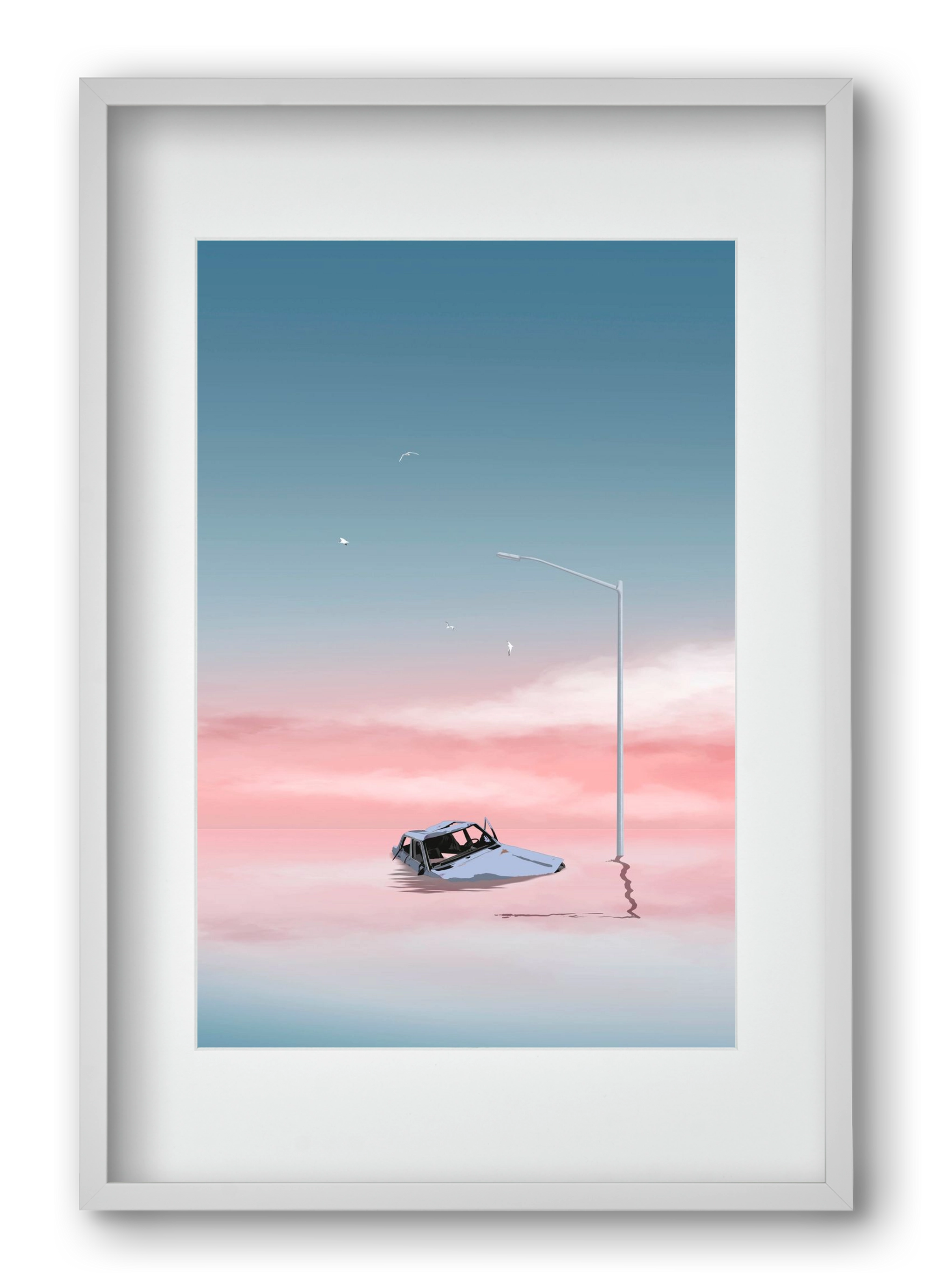 Slumber, 40x60 cm (30x45 cm), Fehér keret, paszpartuval