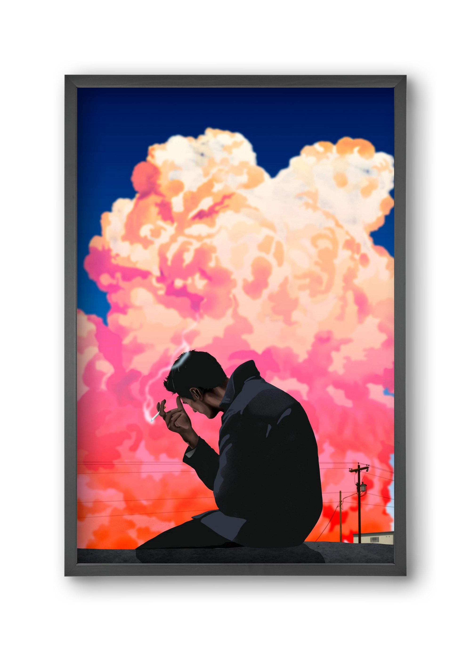 I, the storm, 30x45 cm (30x45 cm), Fekete keret